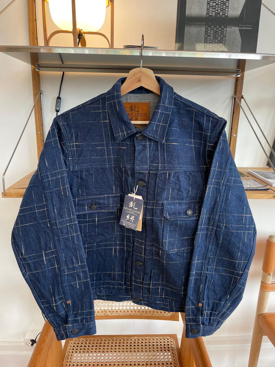 STUDIO DARTISAN 15.5oz Sashiko Jacquard Weave Type II Denim Jacket in  Indigo - OW – Tempo