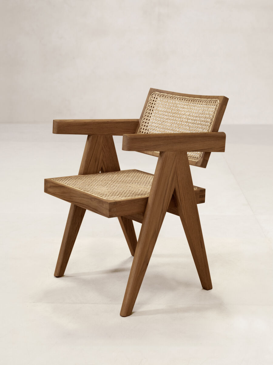 Office Chair V Leg by Pierre Jeanneret & Chandigarh Collective - Tempo