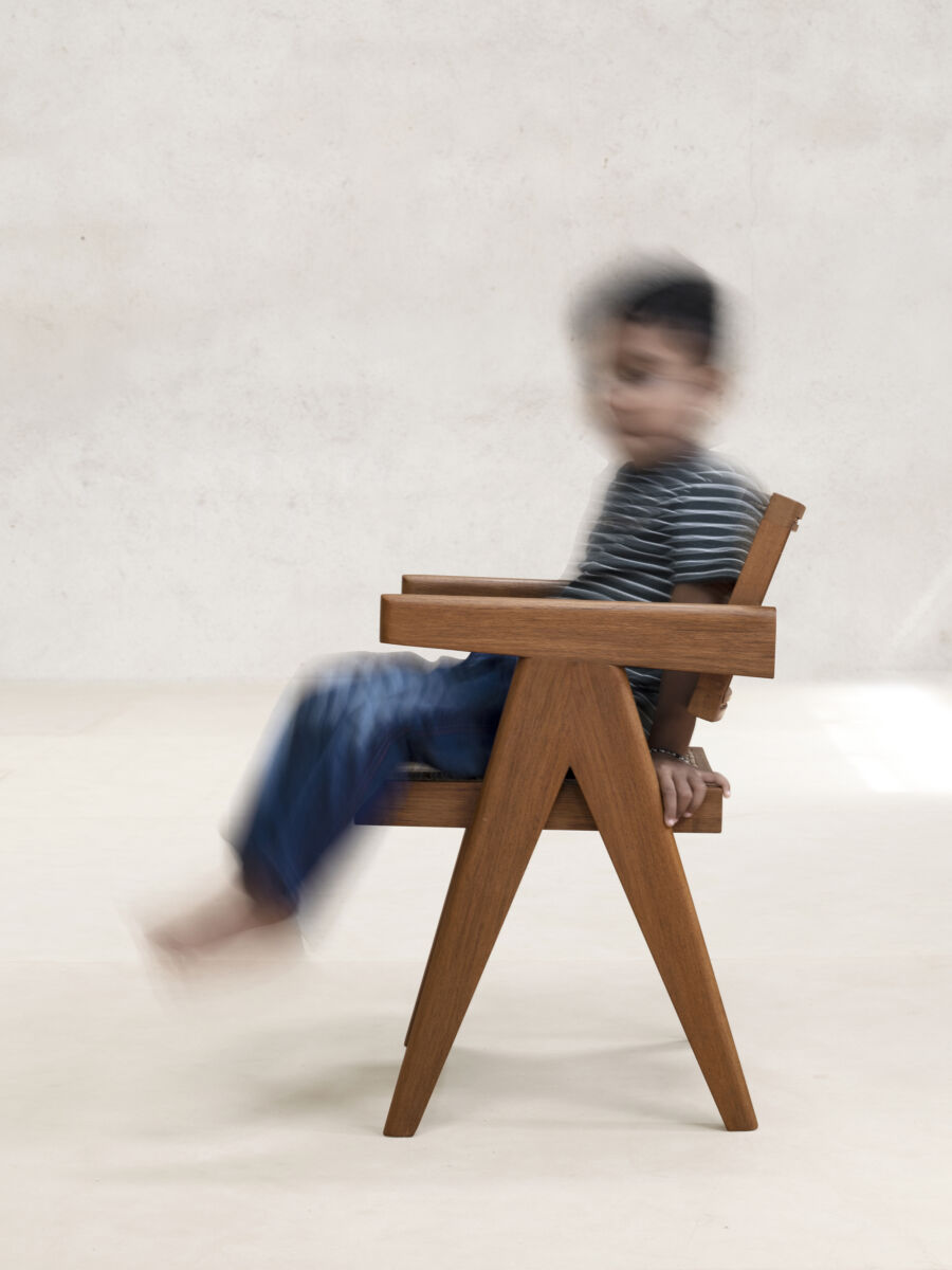 Office Chair V Leg - Children's Edition by Pierre Jeanneret & Chandigarh Collective - Tempo