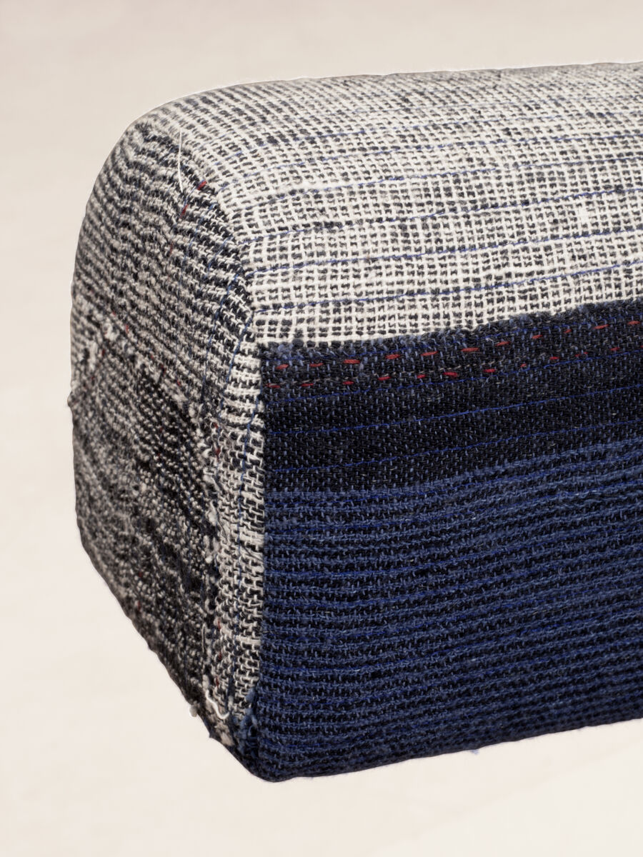 Upholstered Easy Armchair in KeSa Indigo by Pierre Jeanneret & Chandigarh Collective - Tempo