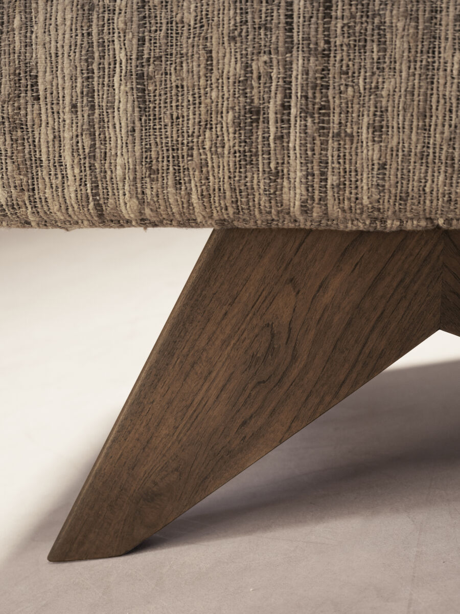 Upholstered Armless Chair by Pierre Jeanneret & Chandigarh Collective/ Zanav Upholstery/ Special Edition - Tempo