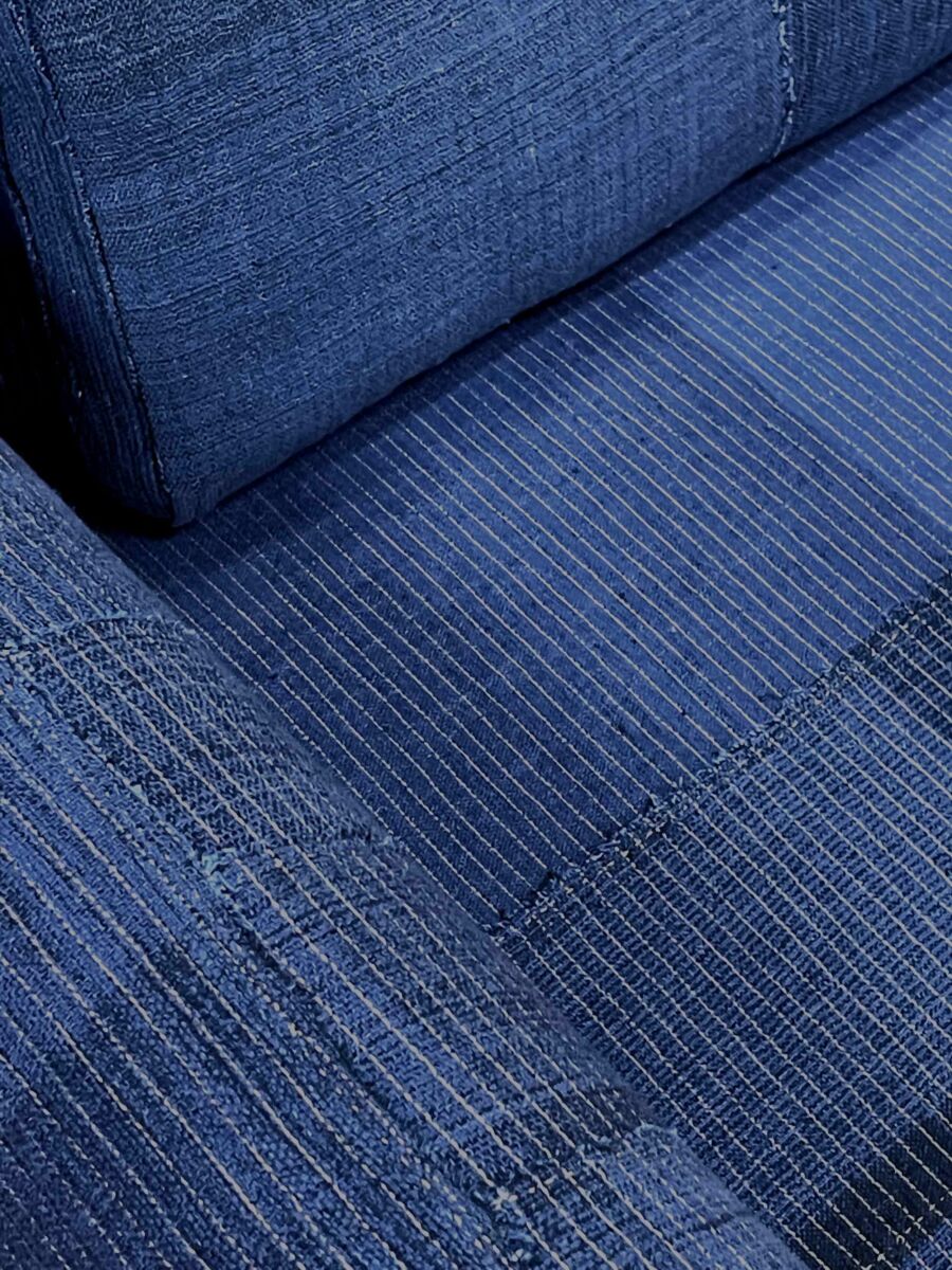 Upholstered Easy Armchair in KeSa Cobalt by Pierre Jeanneret & Chandigarh Collective - Tempo