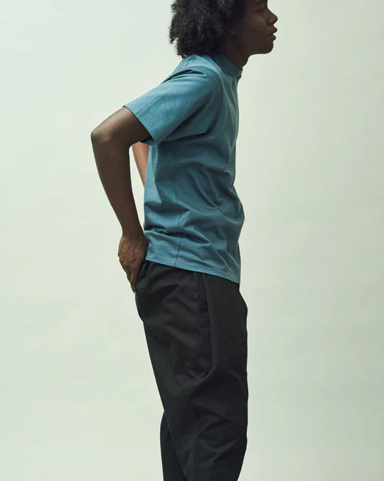 Crew Neck T Organic Twin Jersey | Blue Gray - Tempo