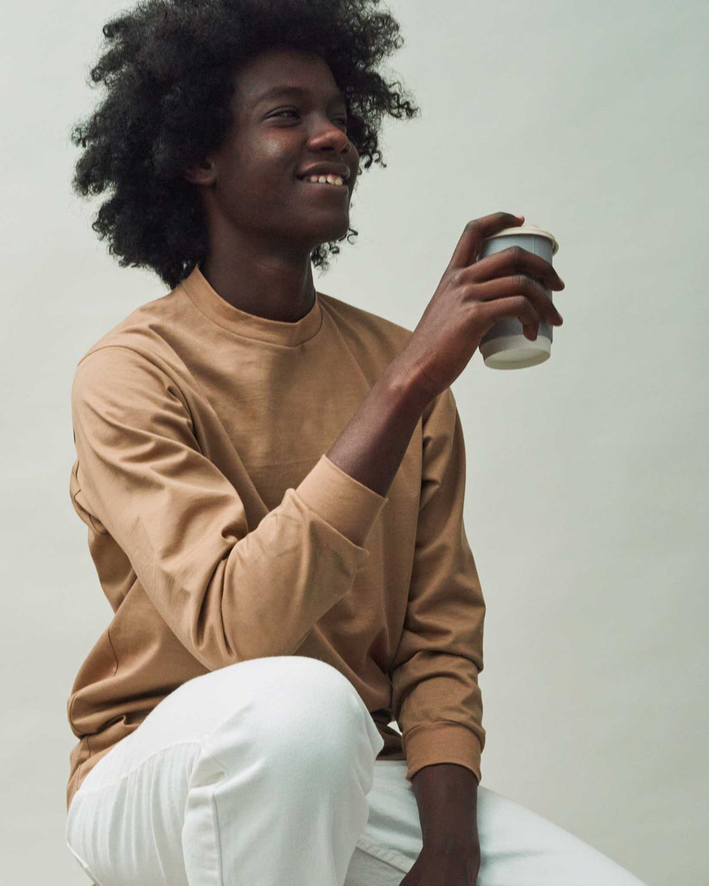 Crew Neck T Long Organic Twin Jersey | Hazel - Tempo