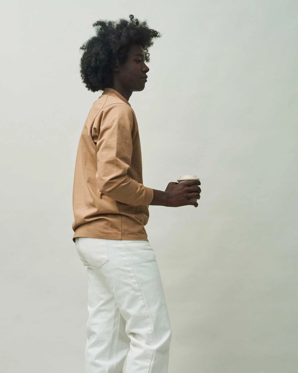 Crew Neck T Long Organic Twin Jersey | Blue Gray - Tempo