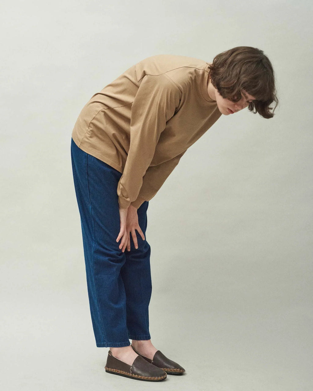 Crew Neck T Long Organic Twin Jersey | Hazel - Tempo