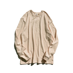 16oz Japanese Organic Cotton Long-Sleeve T-Shirt Hand-Dyed with Chestnut - Light Kuri