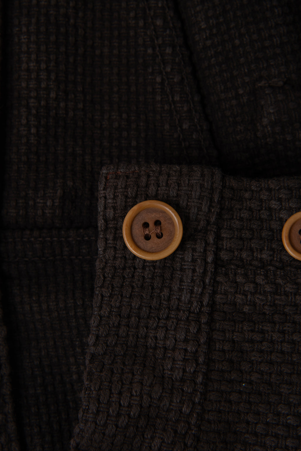 STUDIO D'ARTISAN - Amami Dorozome Mud Dyed 13oz Sashiko Jeans - Regular Straight - Dark Brown - Tempo