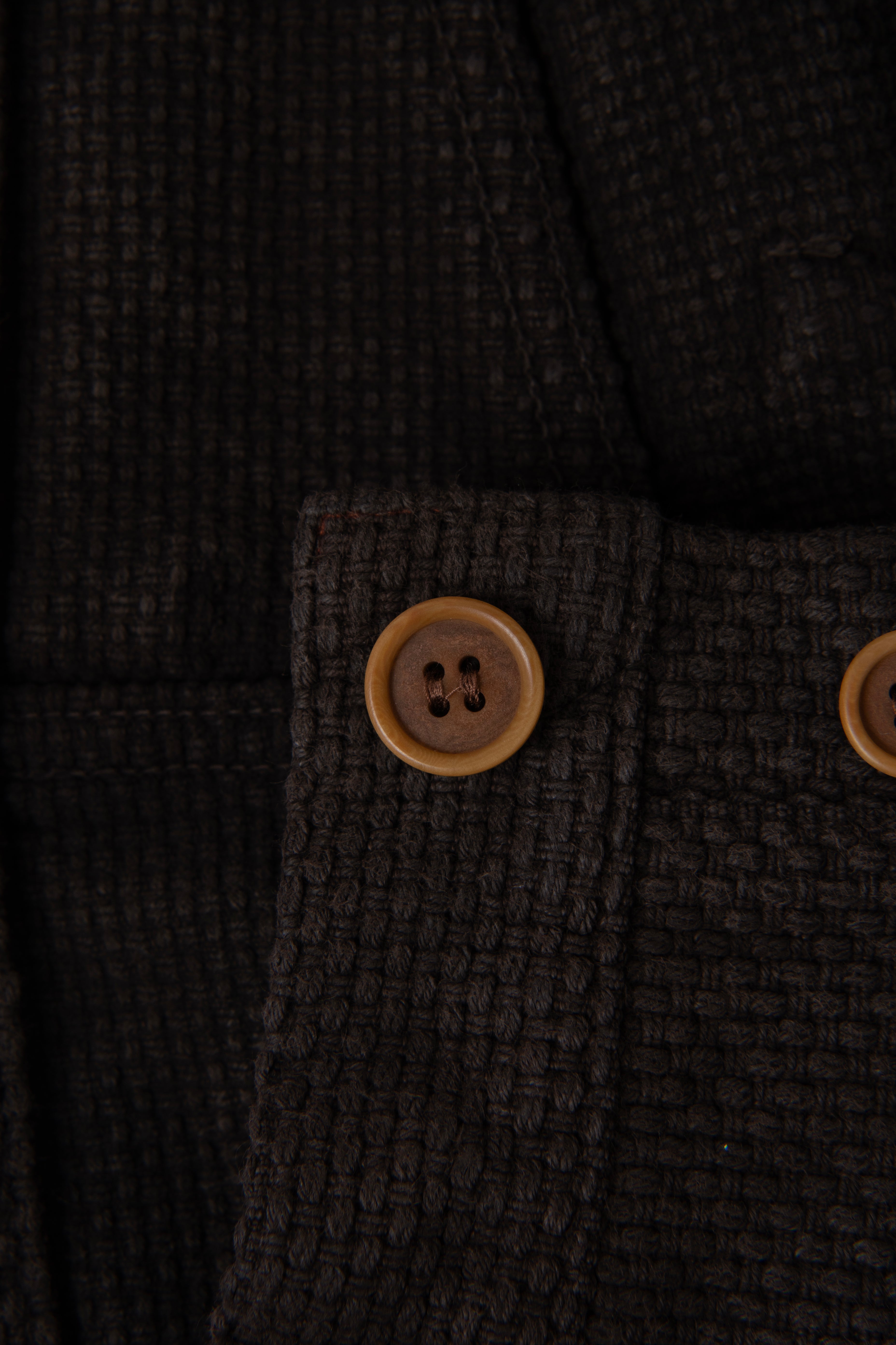 STUDIO D'ARTISAN - Amami Dorozome Mud Dyed 13oz Sashiko Jeans - Regular Straight - Dark Brown - Tempo