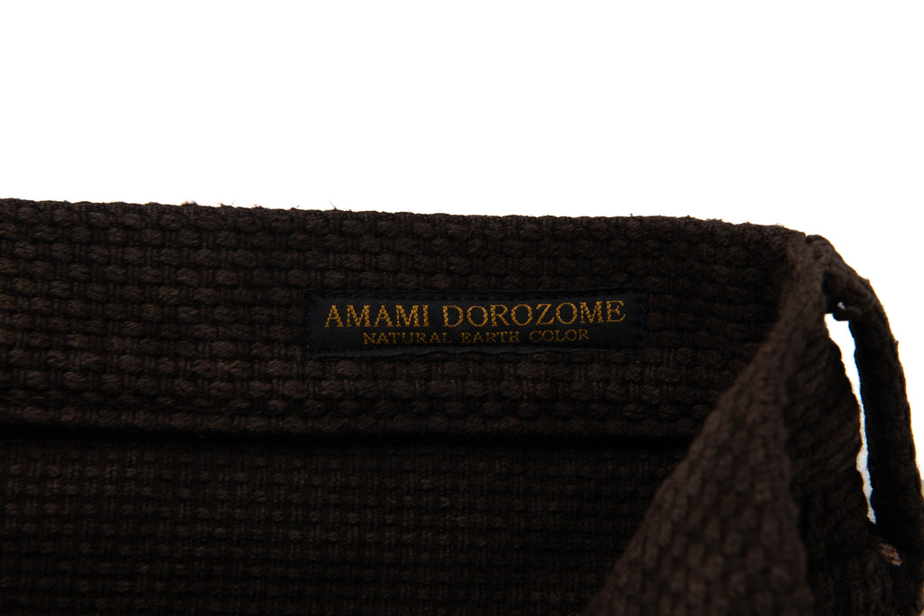 STUDIO D'ARTISAN - Amami Dorozome Mud Dyed 13oz Sashiko Jeans - Regular Straight - Dark Brown - Tempo