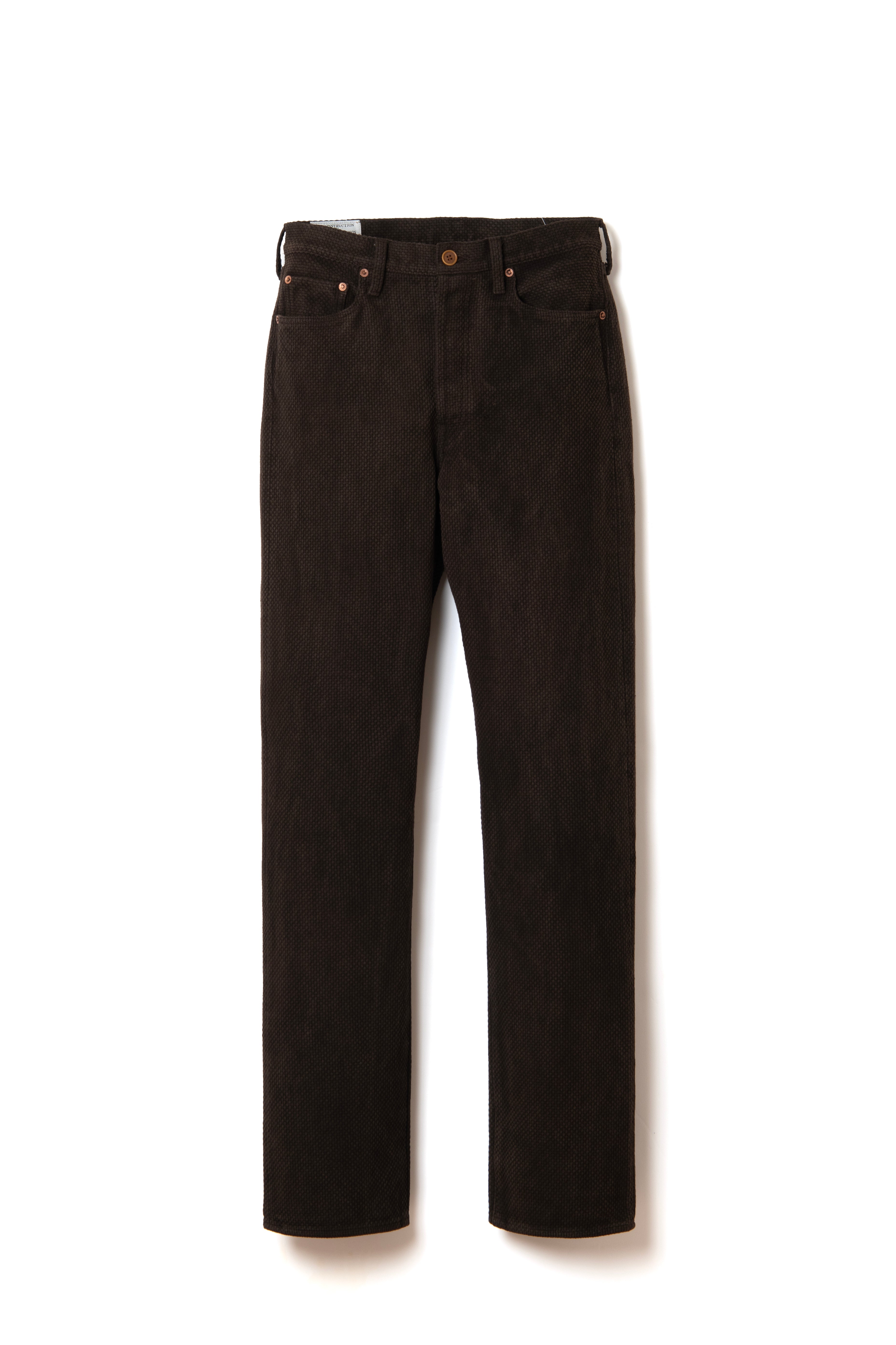 STUDIO D'ARTISAN - Amami Dorozome Mud Dyed 13oz Sashiko Jeans - Regular Straight - Dark Brown - Tempo