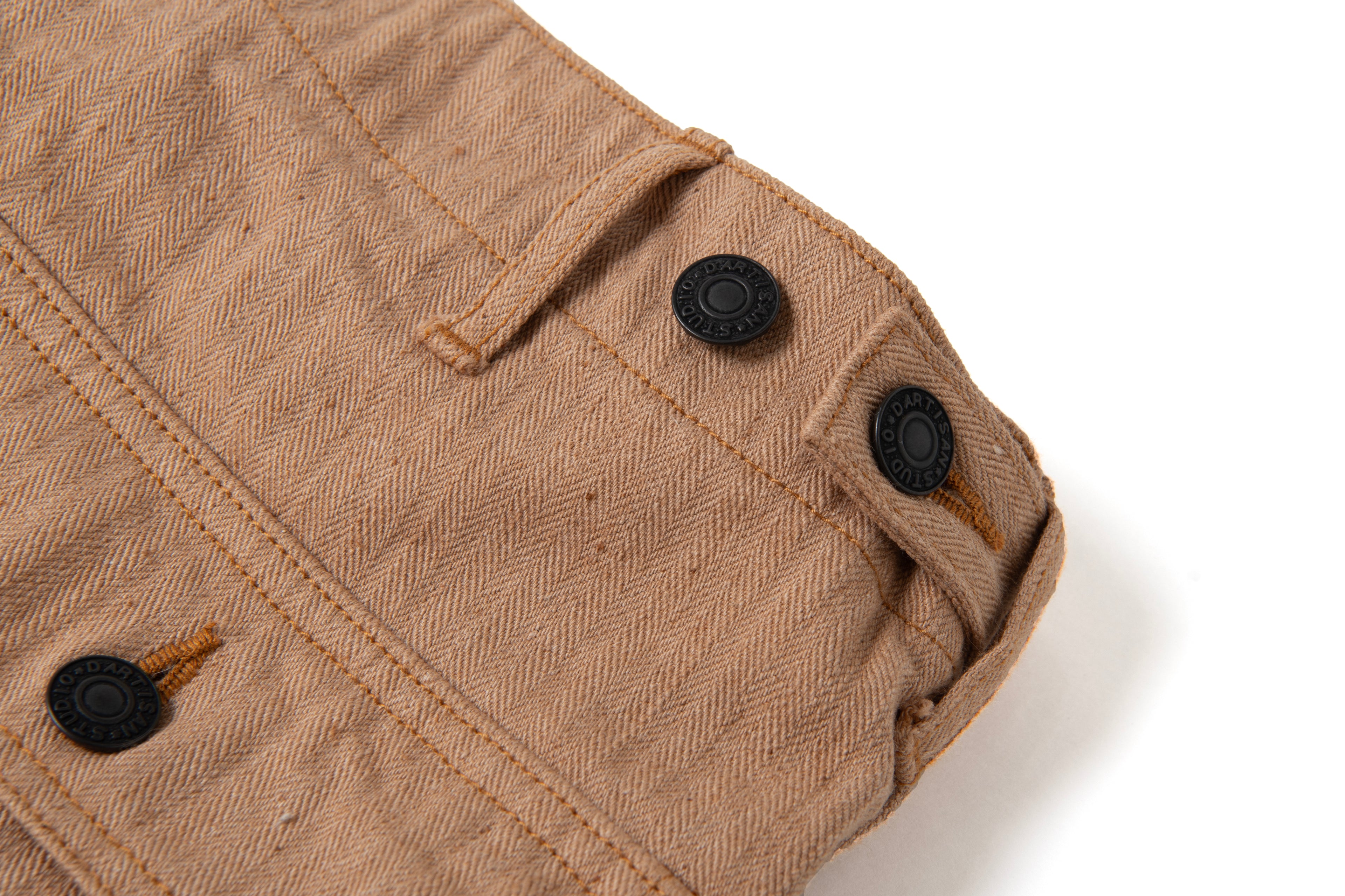 STUDIO D'ARTISAN - Organic Fox Cotton 11oz. Baker Pants - Regular Straight - Slight High Rise - Tempo