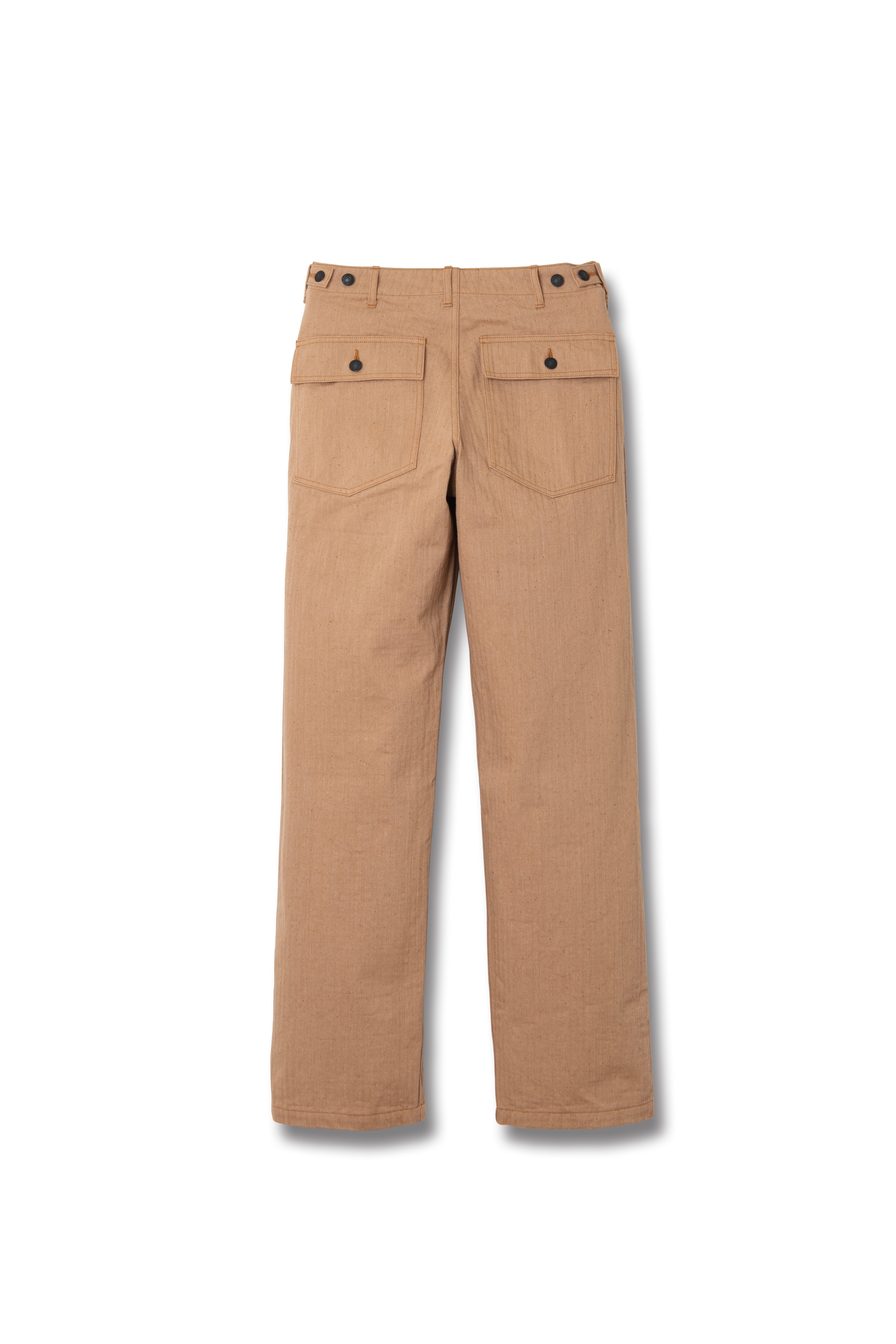 STUDIO D'ARTISAN - Organic Fox Cotton 11oz. Baker Pants - Regular Straight - Slight High Rise - Tempo