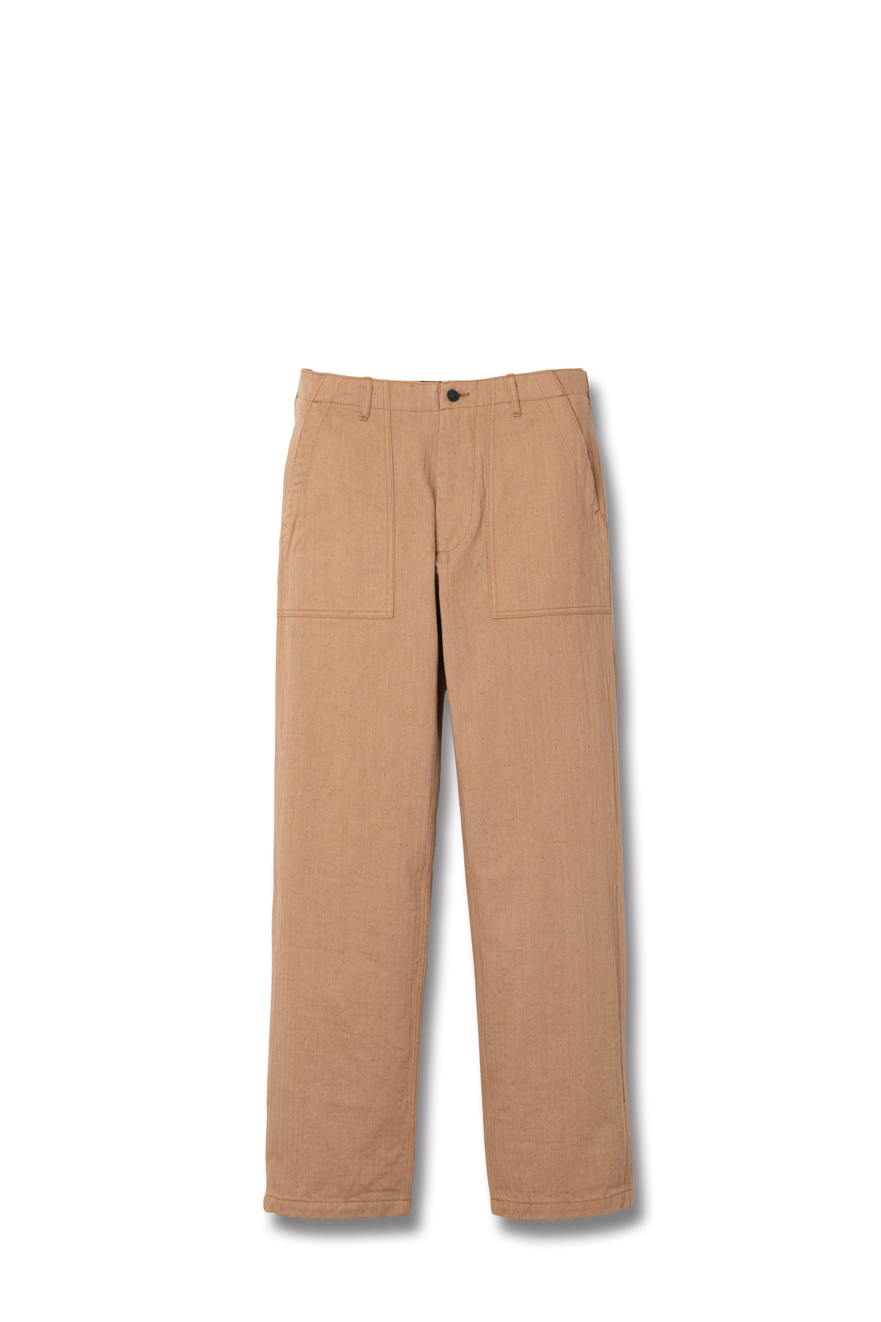 STUDIO D'ARTISAN - Organic Fox Cotton 11oz. Baker Pants - Regular Straight - Slight High Rise - Tempo