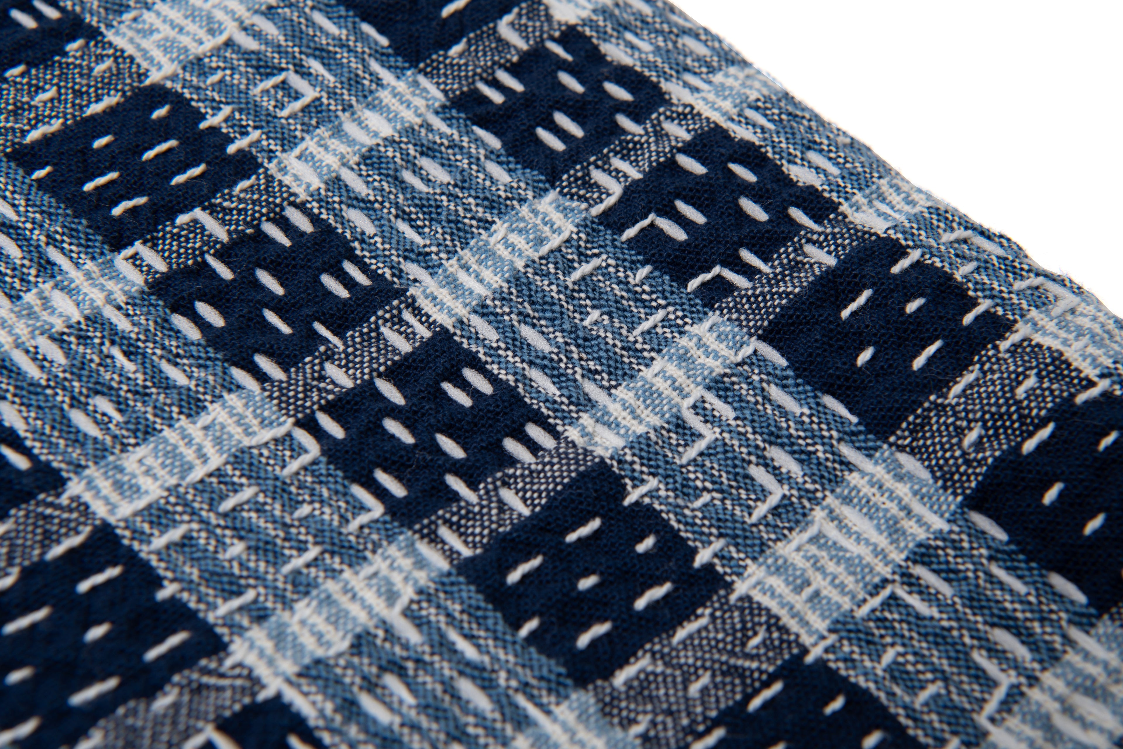 STUDIO D'ARTISAN - Indigo Noragi Sashiko Shorts - Tempo