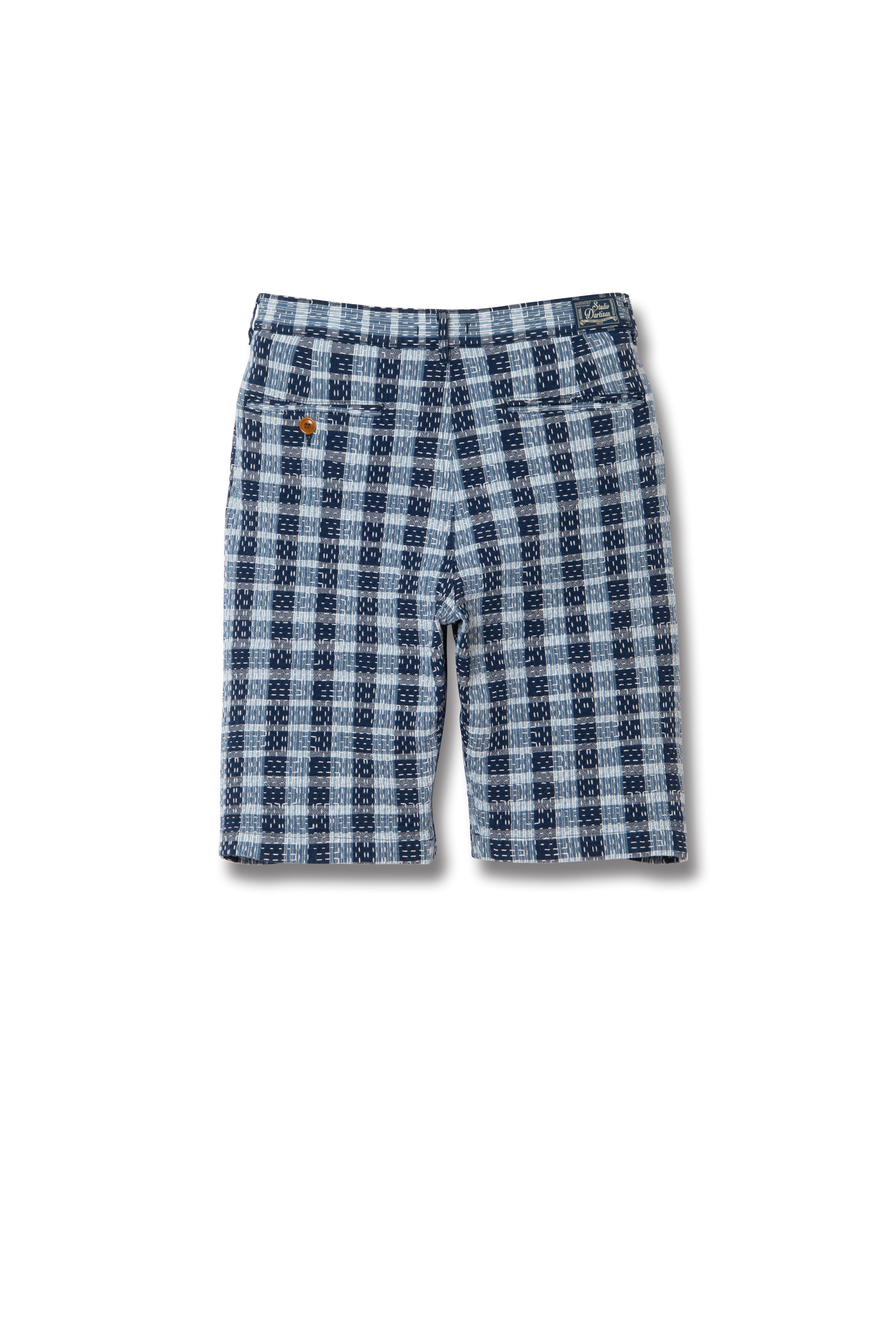 STUDIO D'ARTISAN - Indigo Noragi Sashiko Shorts - Tempo