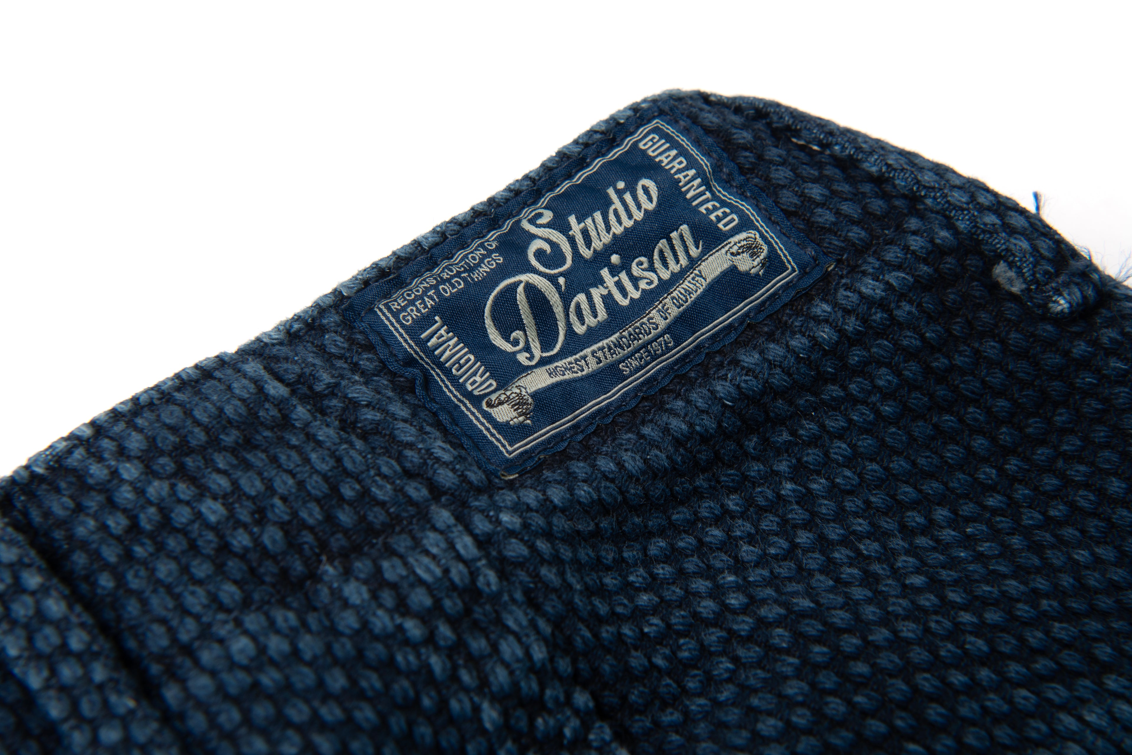 STUDIO D'ARTISAN - PRE-ORDER - SUMI-VAIL 13OZ SASHIKO PANTS - Regular Straight No. 1931 - Tempo