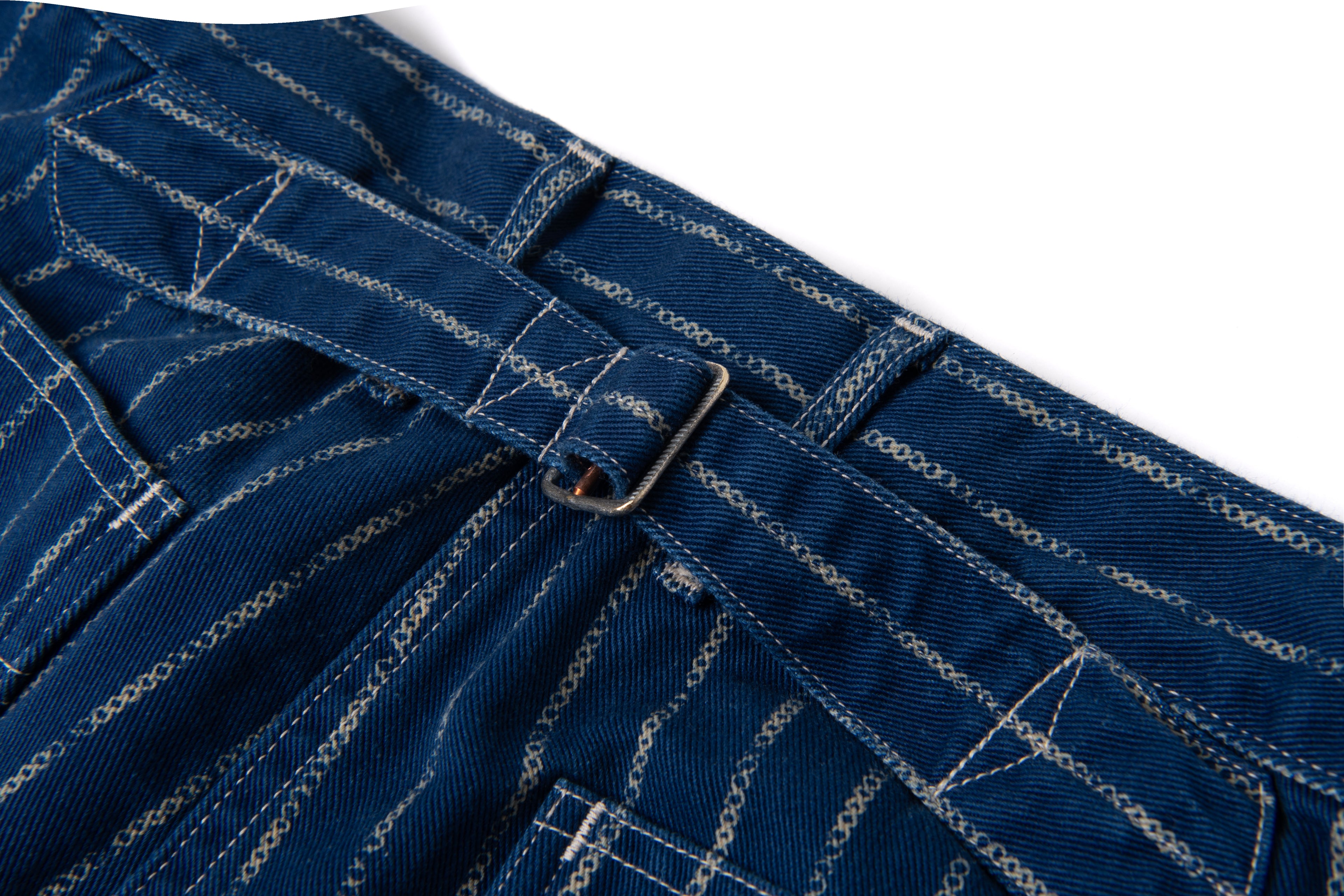 STUDIO D'ARTISAN - PRE-ORDER - INDIGO RING WABASH PANTS - WIDE STRAIGHT NO. 1932 - Tempo