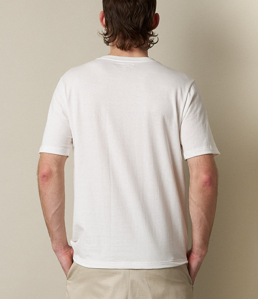 MERZ B. SCHWANEN - THE ORIGINALS | 1940s Loopwheeled T-shirt 4.6oz Relaxed Fit in White - Tempo