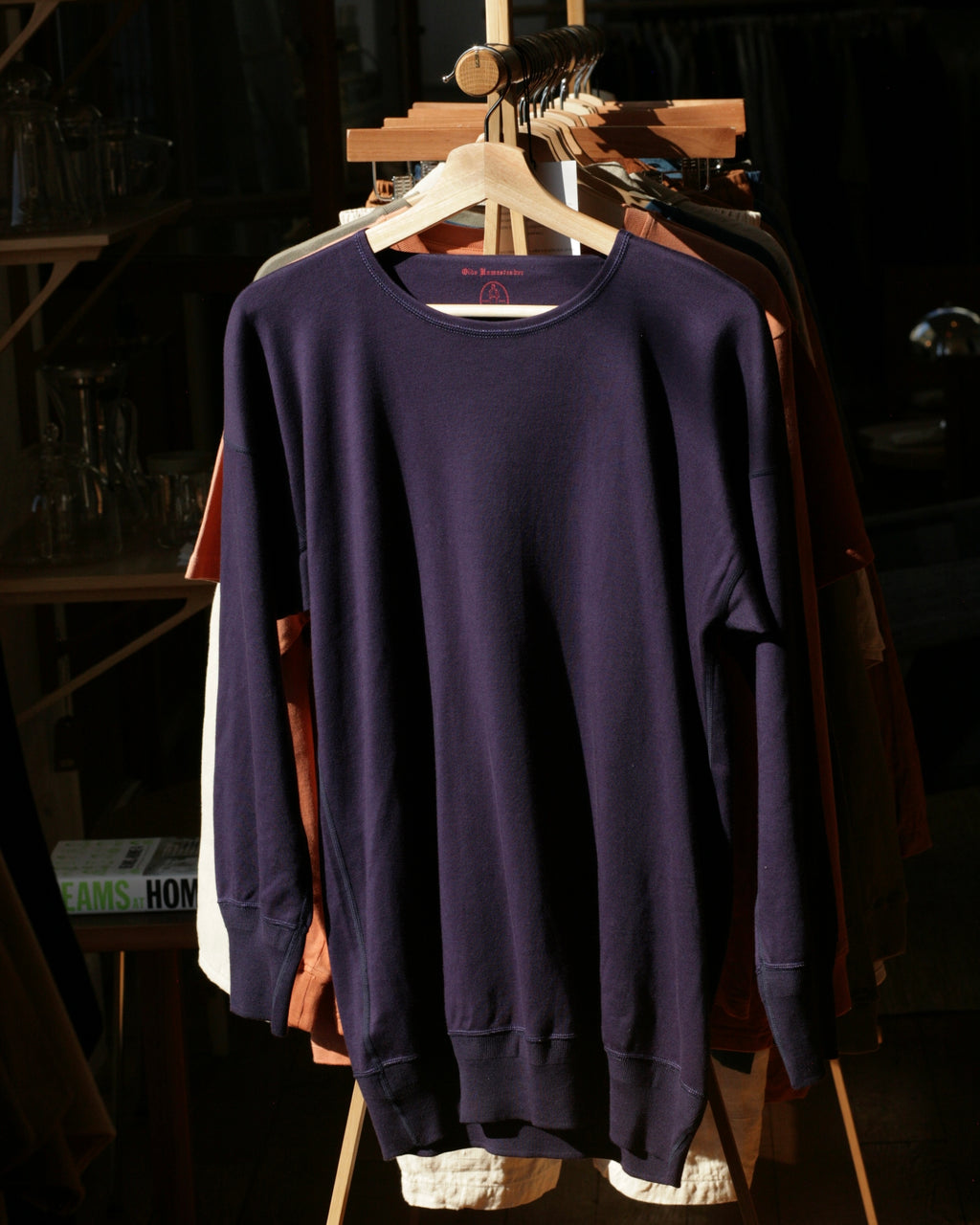 Olde Homesteader - US004 Crew Neck Long Sleeve in Navy - Tempo