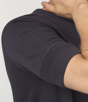 THE ORIGINALS | 207 Loopwheeled Henley 7.2oz Classic Fit in Charcoal