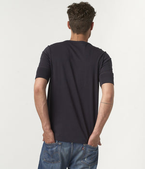 THE ORIGINALS | 207 Loopwheeled Henley 7.2oz Classic Fit in Charcoal