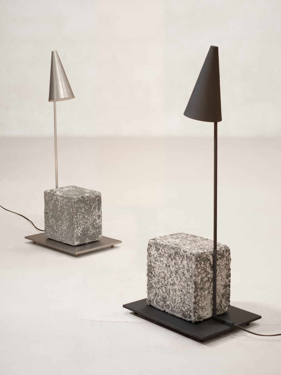 PHANTOM HANDS - Conical Metal and Stone Lamp - Tempo