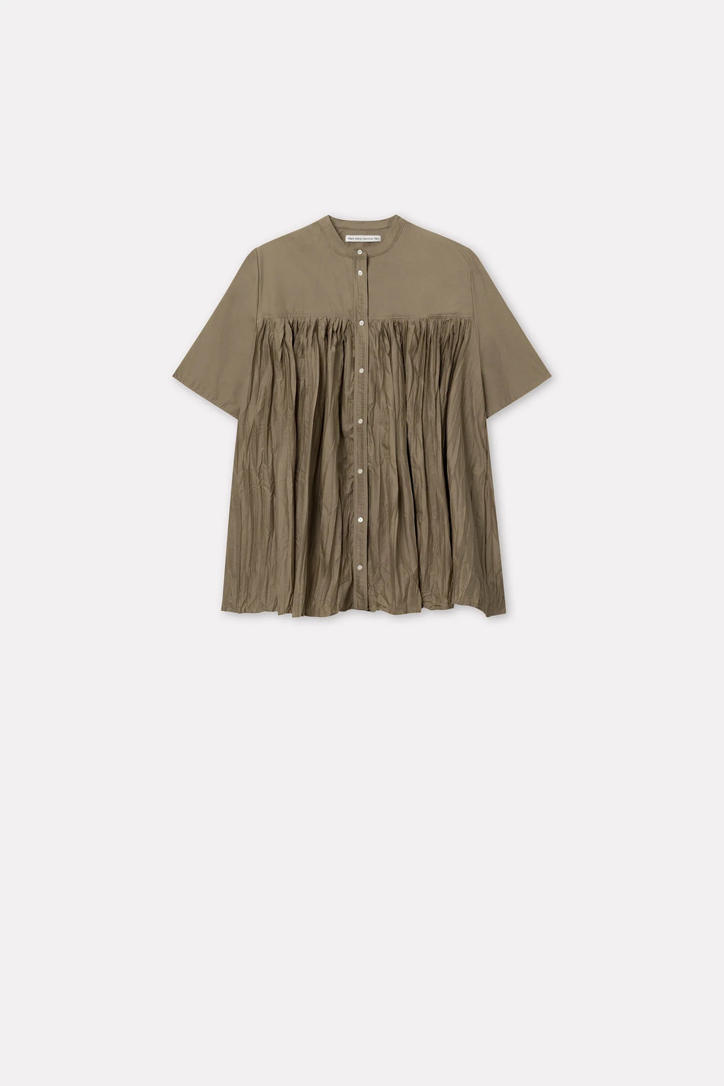 MKDT STUDIO - Baya Sheer Cotton Blouse in Khaki - Tempo