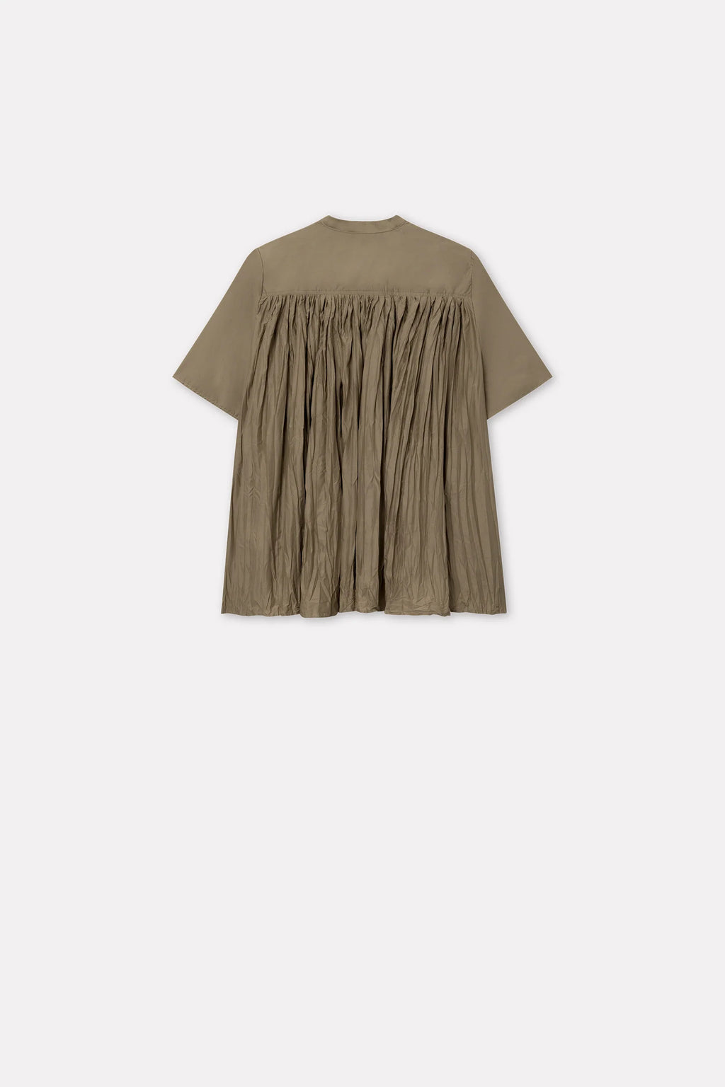 MKDT STUDIO - Baya Sheer Cotton Blouse in Khaki - Tempo