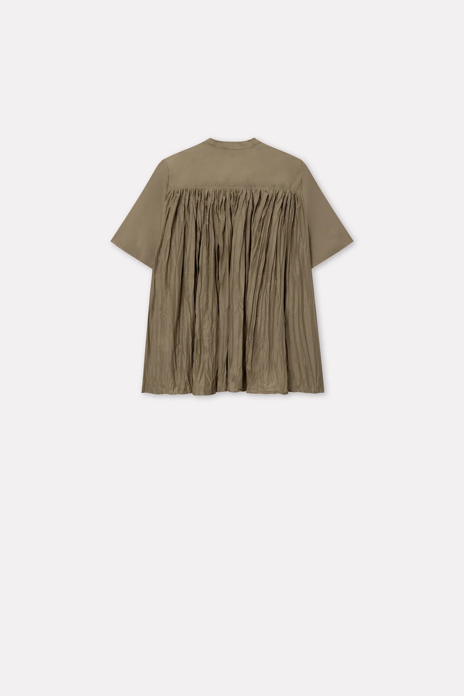 MKDT STUDIO - Baya Sheer Cotton Blouse in Khaki - Tempo