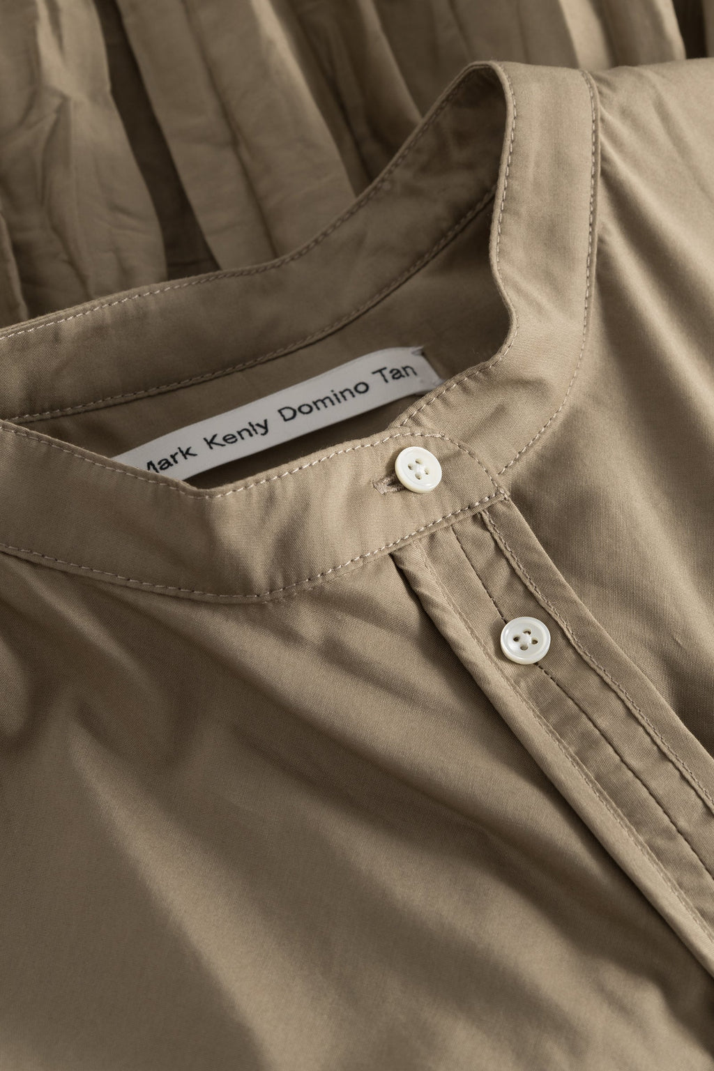 MKDT STUDIO - Baya Sheer Cotton Blouse in Khaki - Tempo