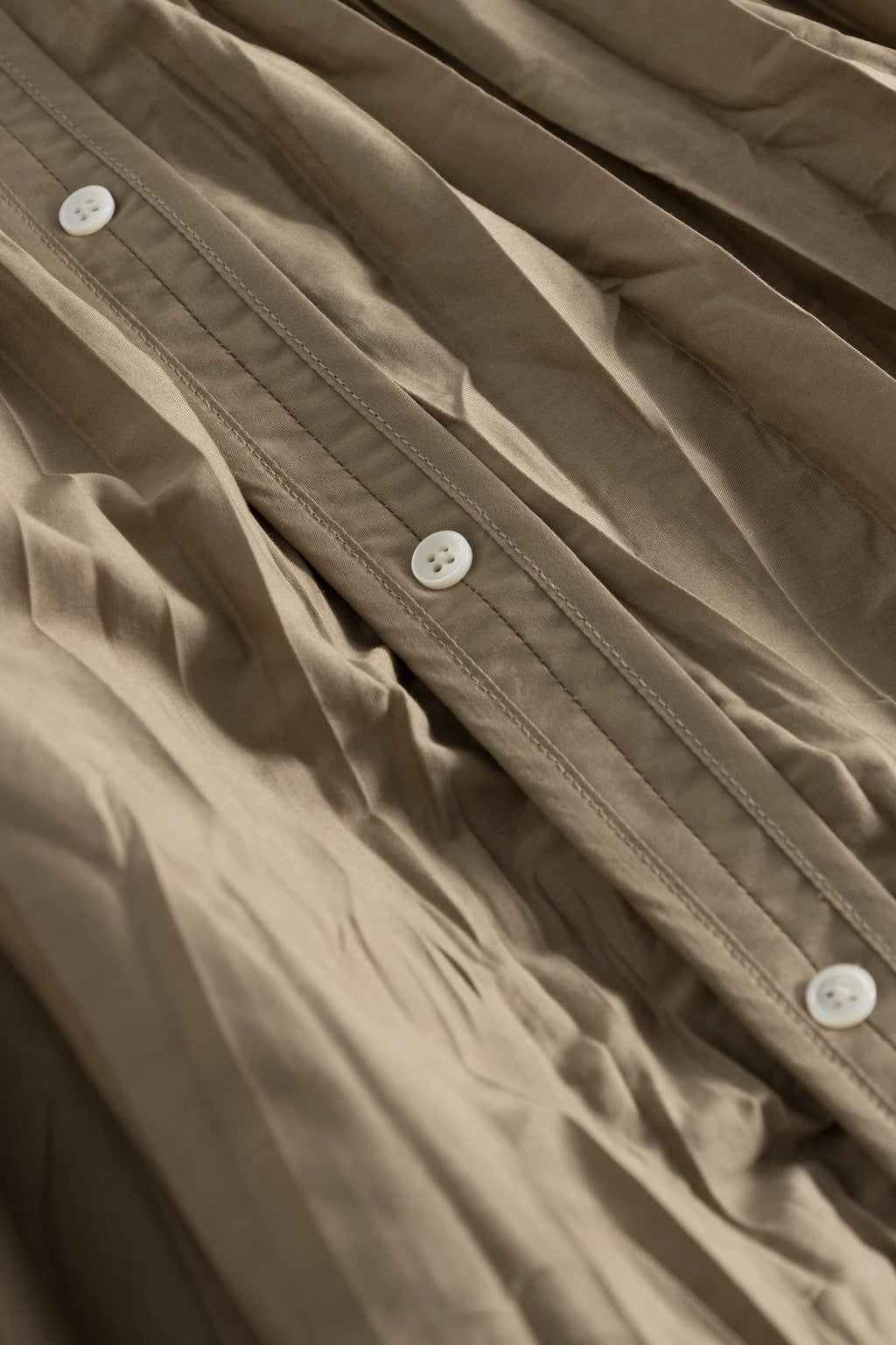 MKDT STUDIO - Baya Sheer Cotton Blouse in Khaki - Tempo