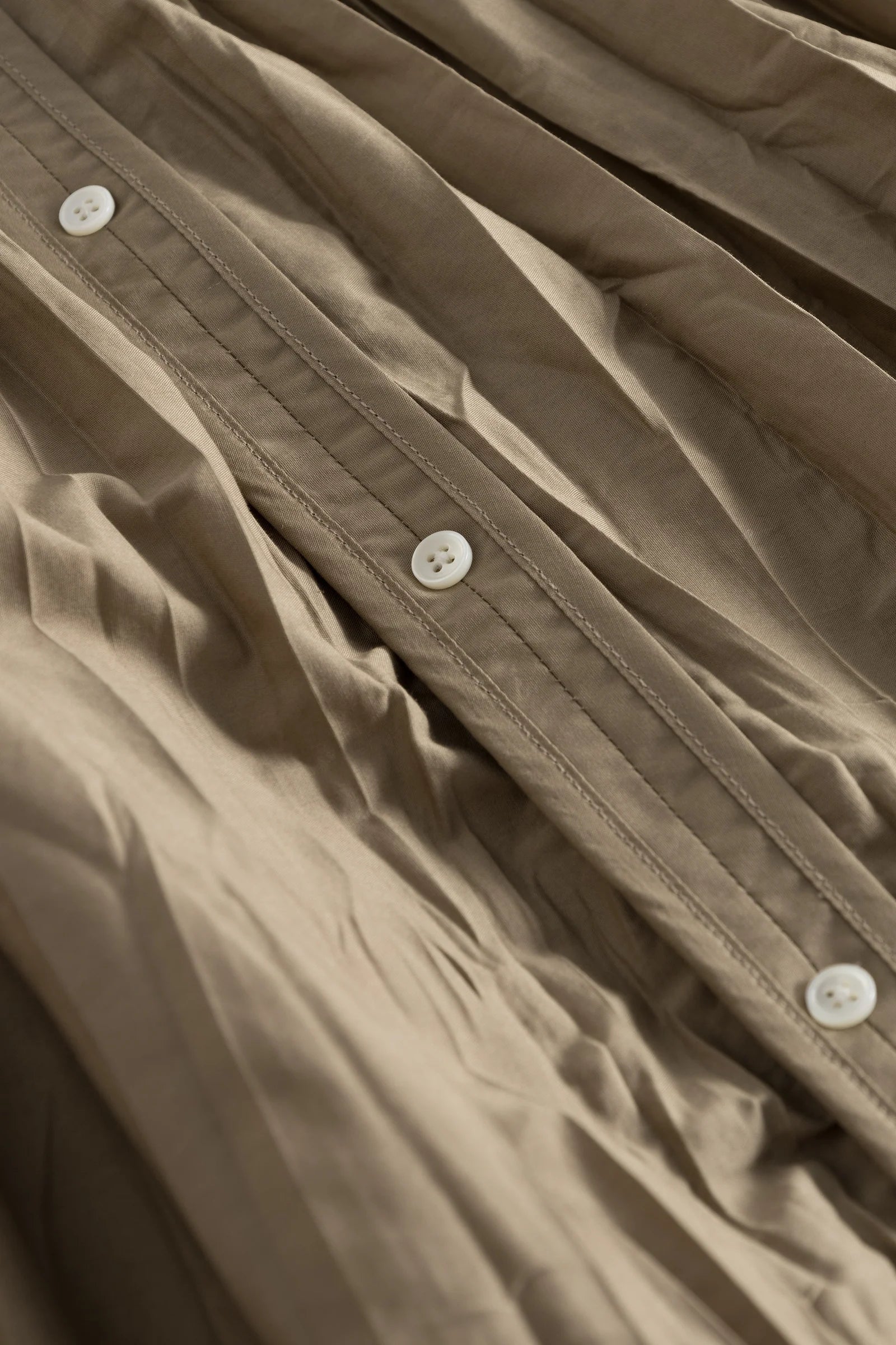 MKDT STUDIO - Baya Sheer Cotton Blouse in Khaki - Tempo