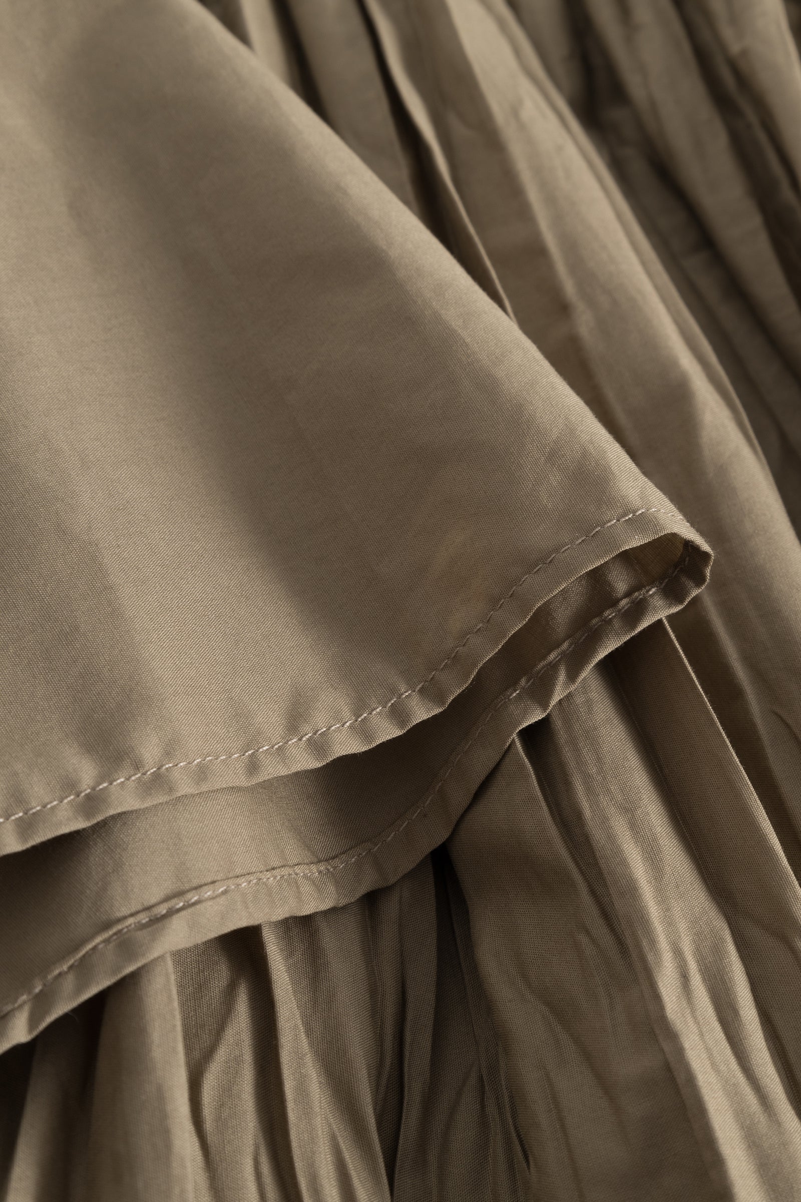 MKDT STUDIO - Baya Sheer Cotton Blouse in Khaki - Tempo