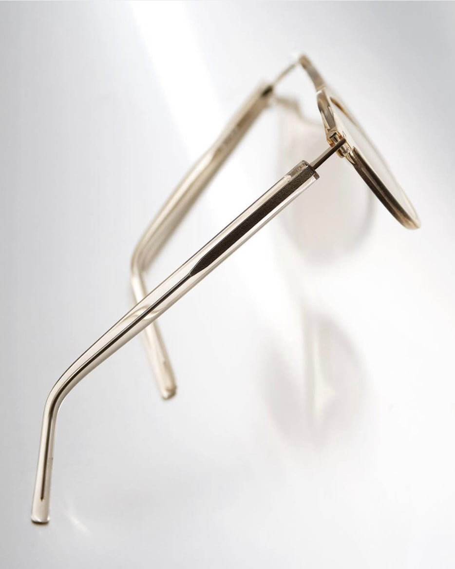 ISSEY MIYAKE EYES - GEOMETRY BOSTON Sun - Pebble Beige - Cellulose Acetate - Tempo