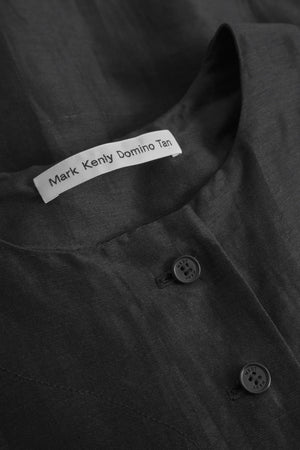 MKDT STUDIO - Atelier Talin Linen Silk Top in Black - Tempo