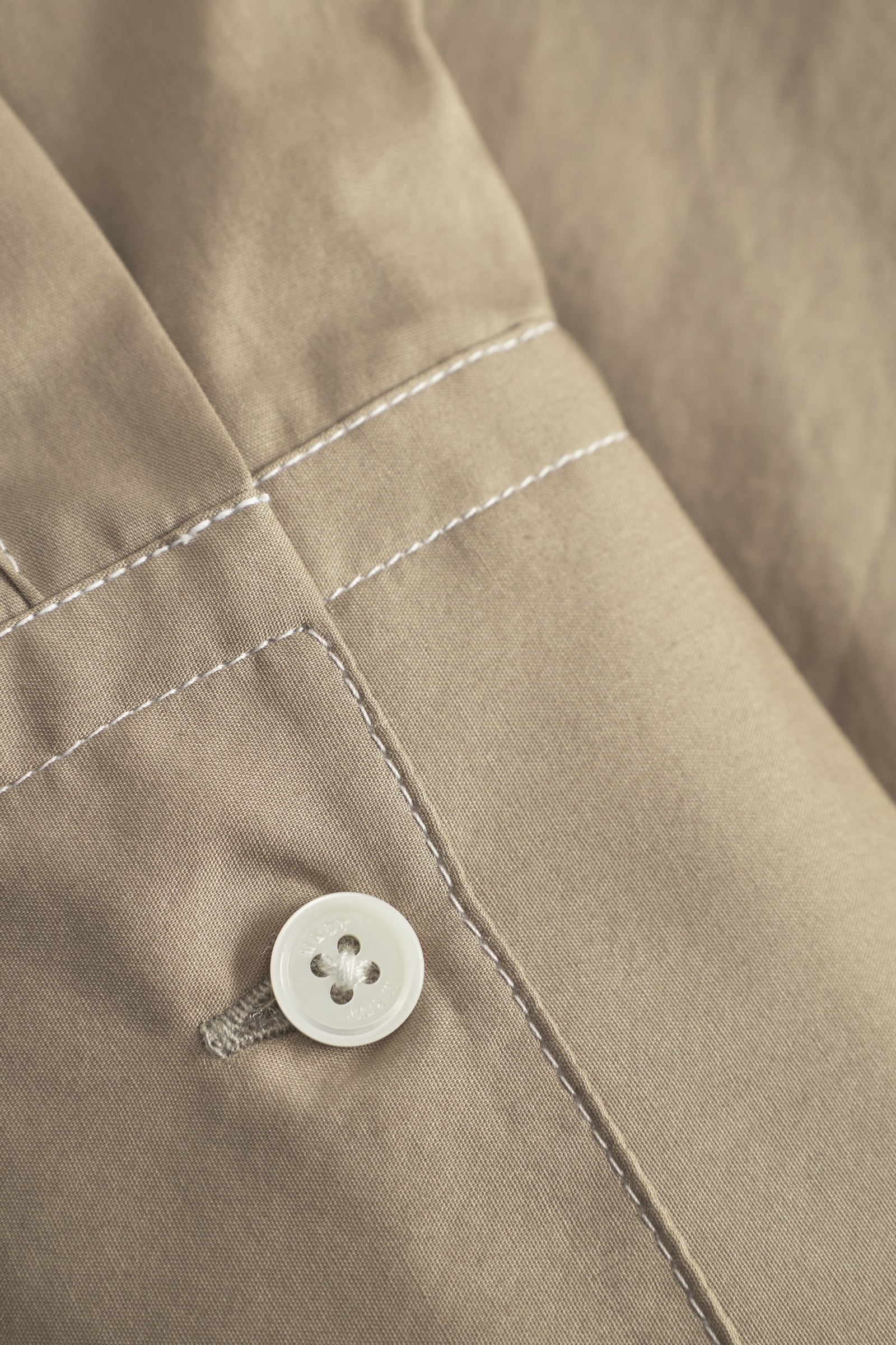 MKDT STUDIO - Sadja Sheer Cotton Shirt in Khaki - Tempo