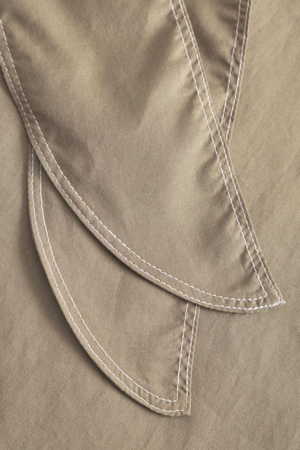 MKDT STUDIO - Damy Sheer Cotton Dress in Khaki - Tempo