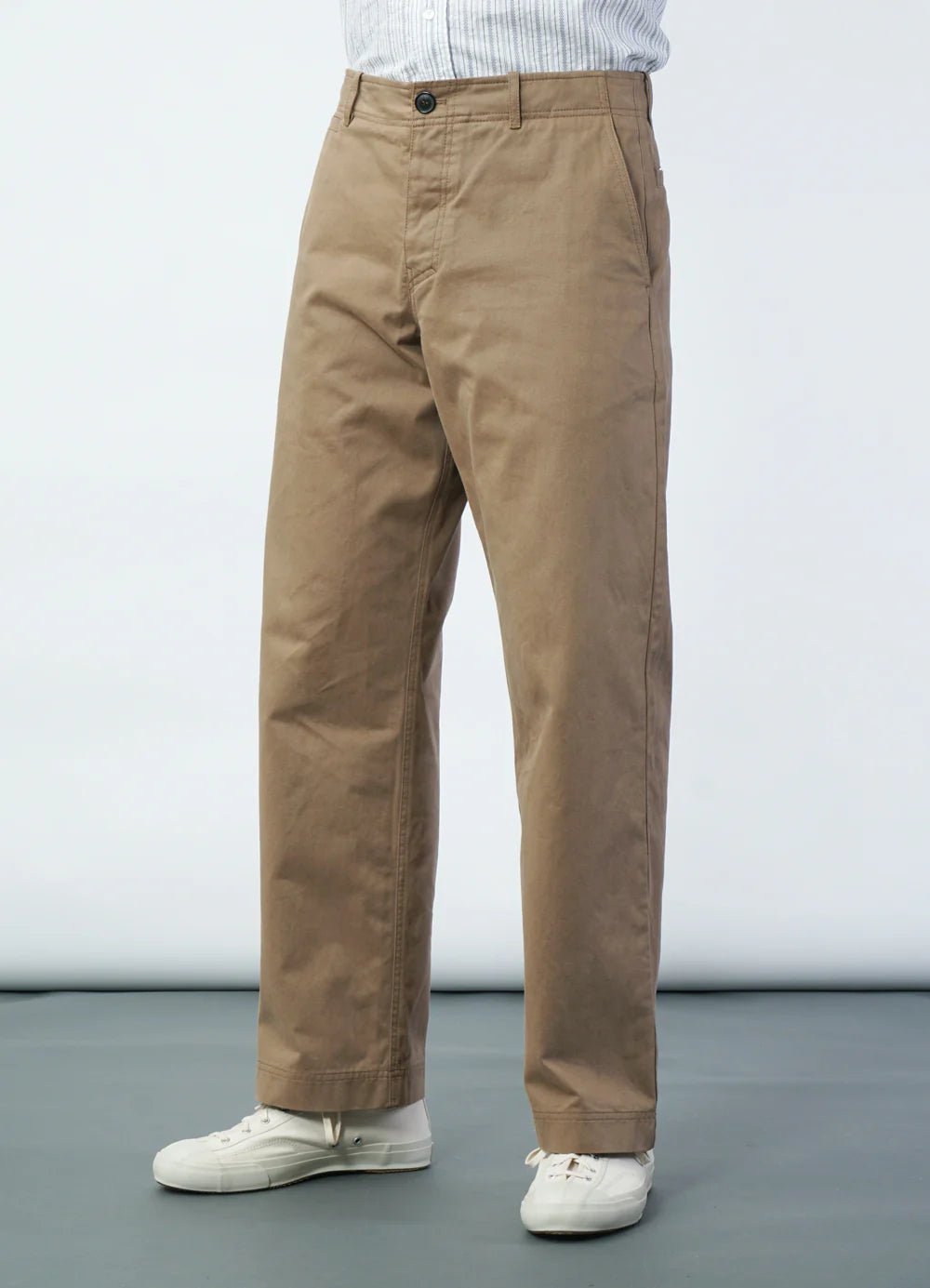 HANSEN - KELD Straight Cut Cotton Gabardine Twill Trousers - Tempo