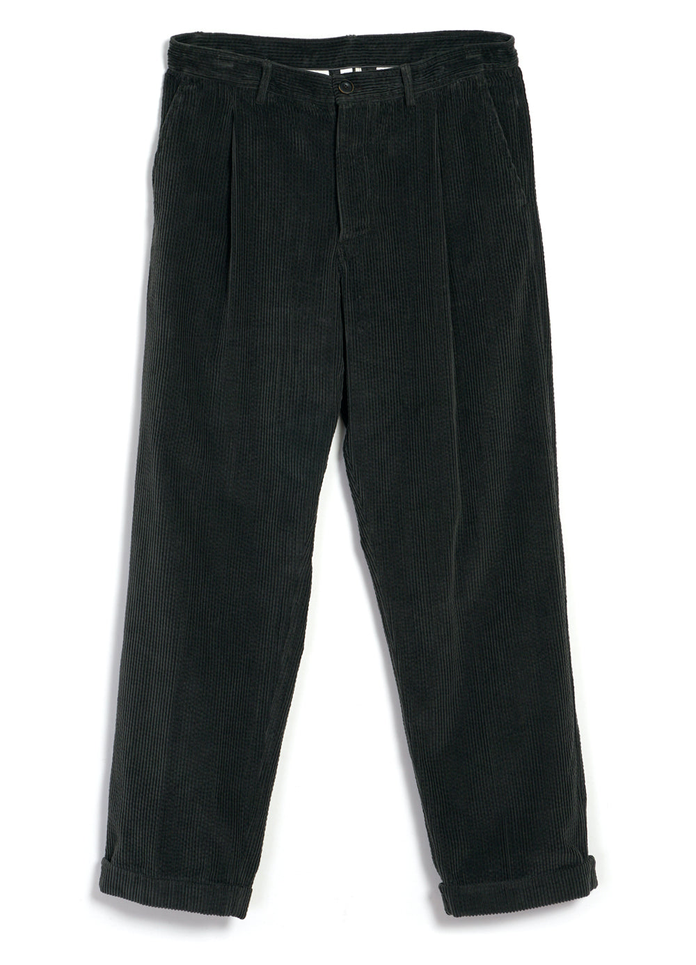 SUNE Elephant Cord Pleated Wide Cut Trousers | Olive Taupe