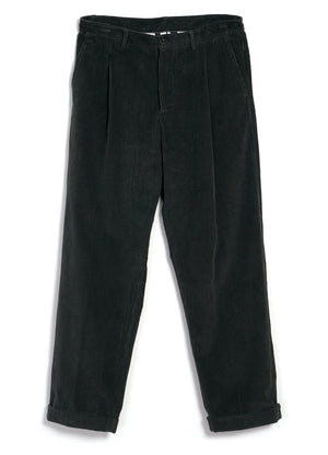 SUNE Elephant Cord Pleated Wide Cut Trousers | Olive Taupe