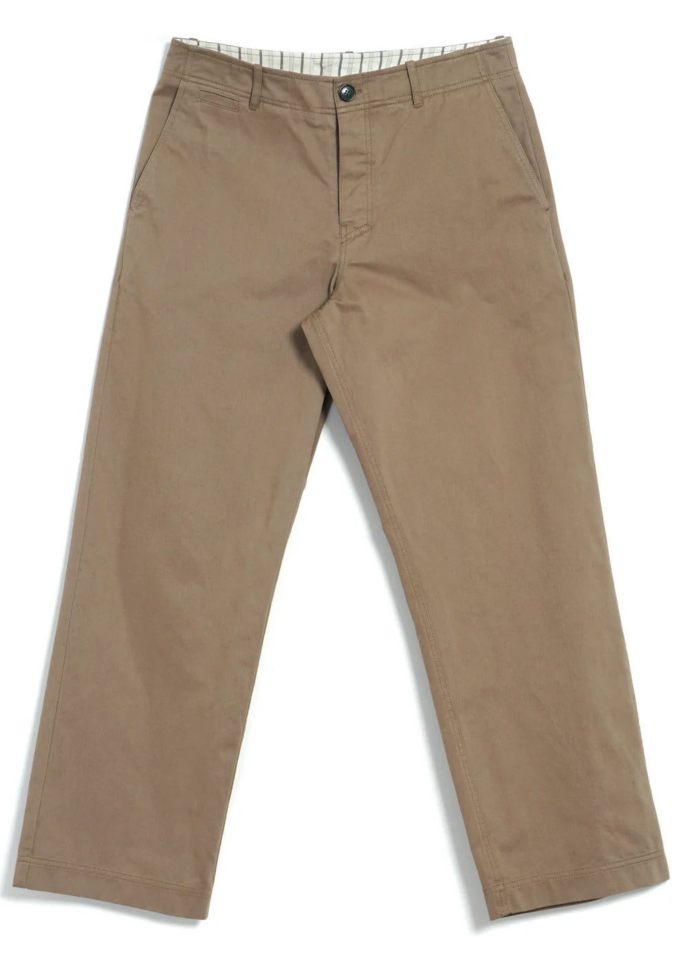 HANSEN - KELD Straight Cut Cotton Gabardine Twill Trousers - Tempo
