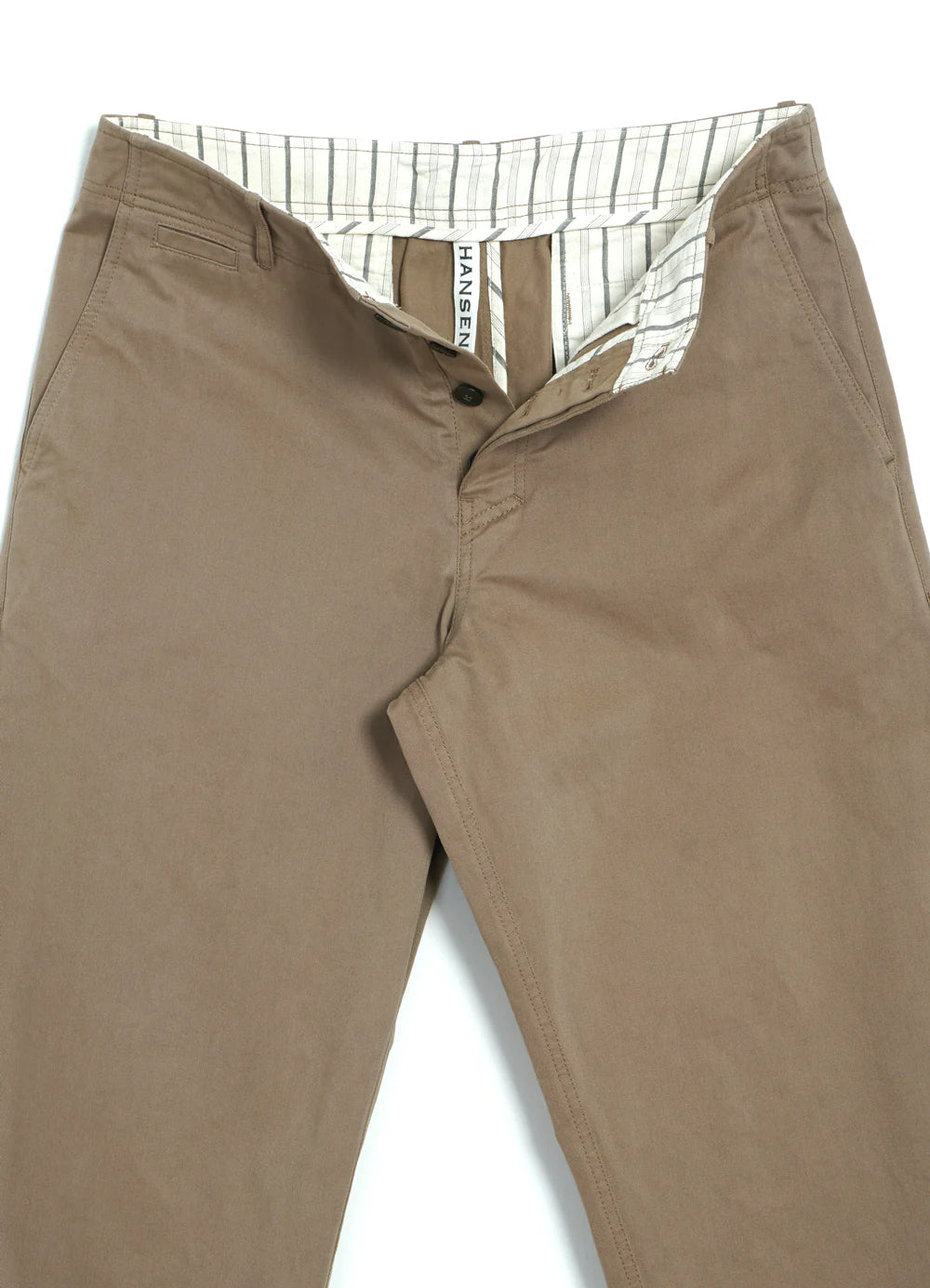 HANSEN - KELD Straight Cut Cotton Gabardine Twill Trousers - Tempo