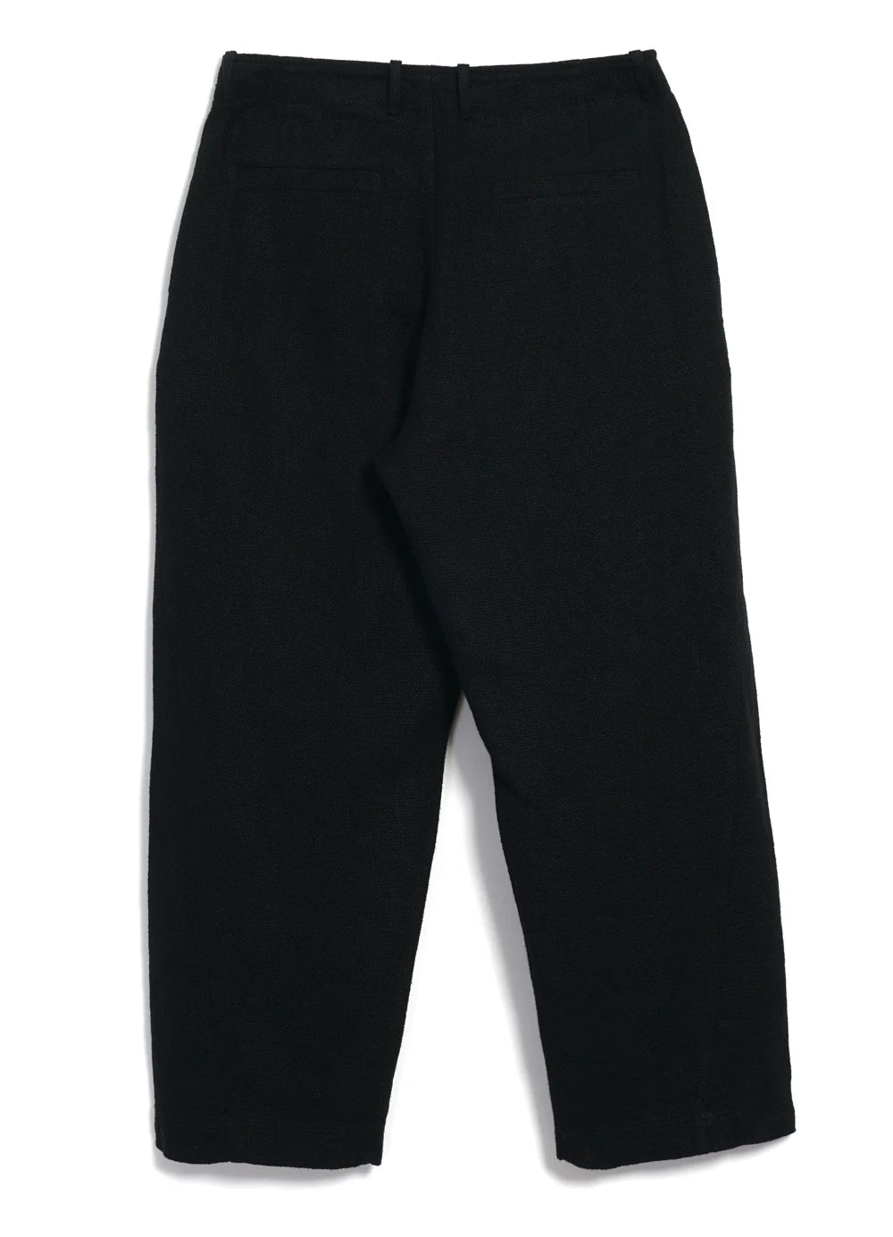 HANSEN - Bobby Wide Pleated Trousers in Linen Cotton Black Gauze - Tempo