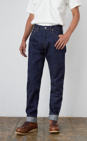 Jean fuselé à lisière décontractée indigo naturel 15 oz SD-808