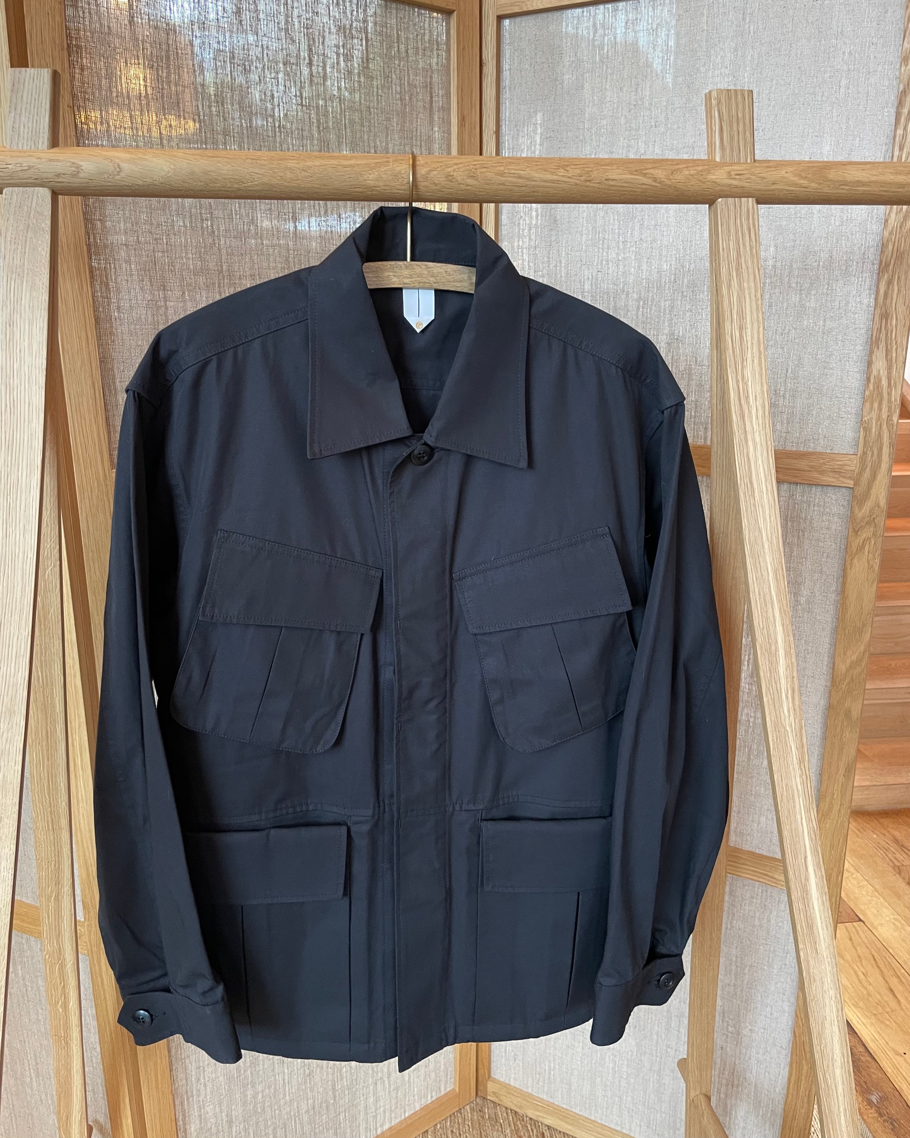 "Over Jacket" in Black High Density Cotton Drill