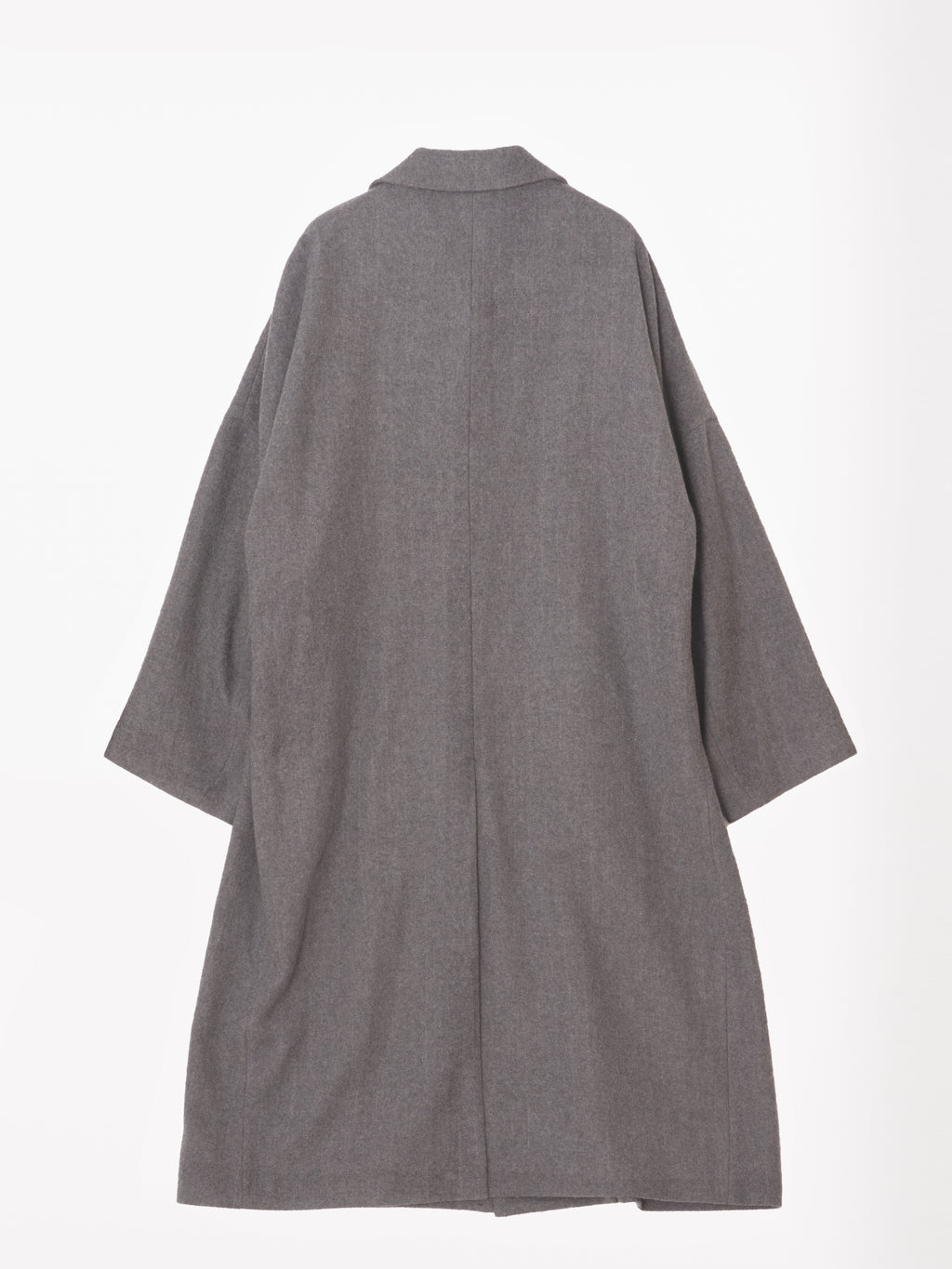YOKO SAKAMOTO - Kasuri Overcoat in Tasmanian Broken Twill Wool | Beige - Tempo