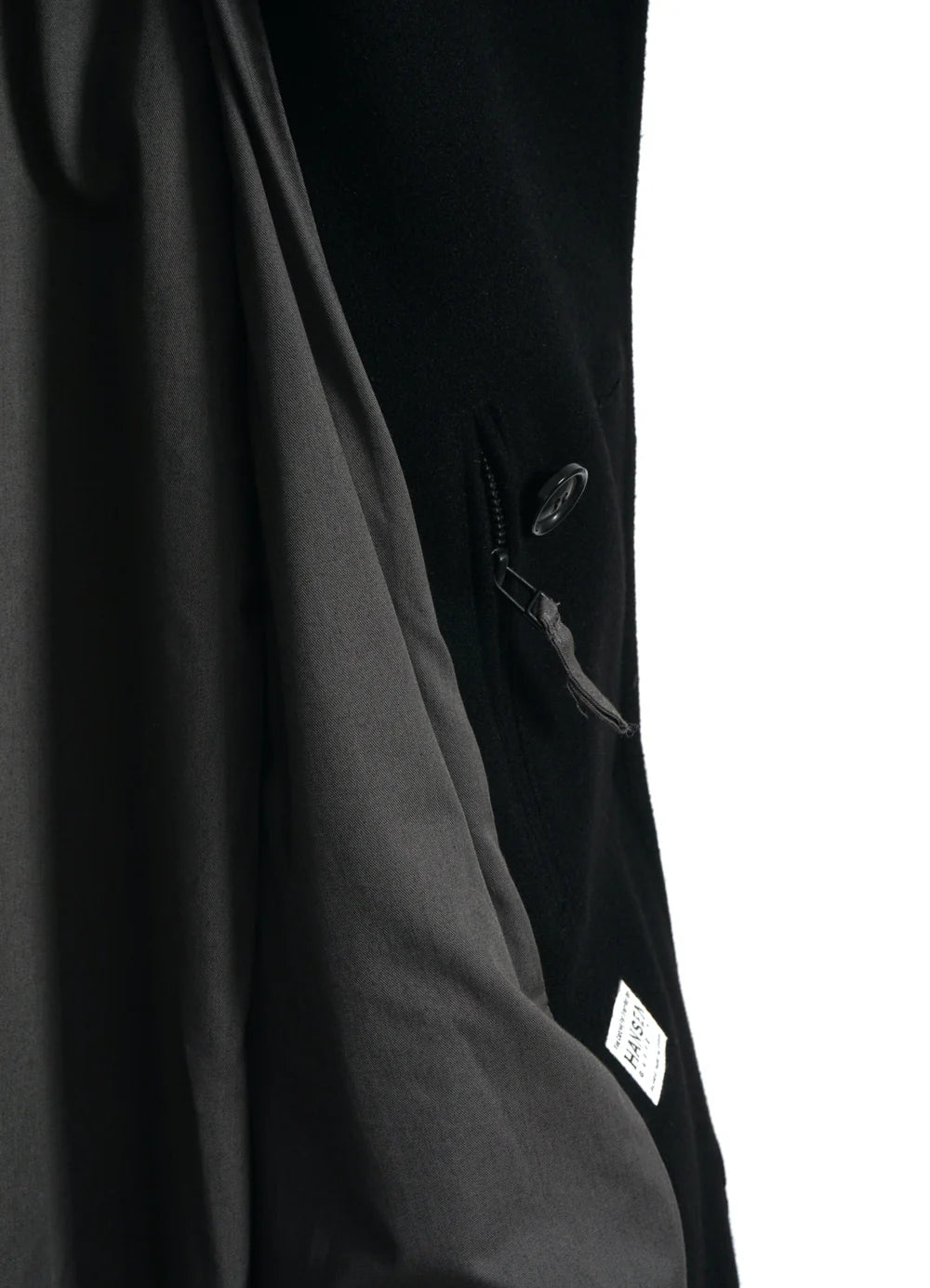 SIGURD | LONG LINED WOOL COAT | SOLID BLACK