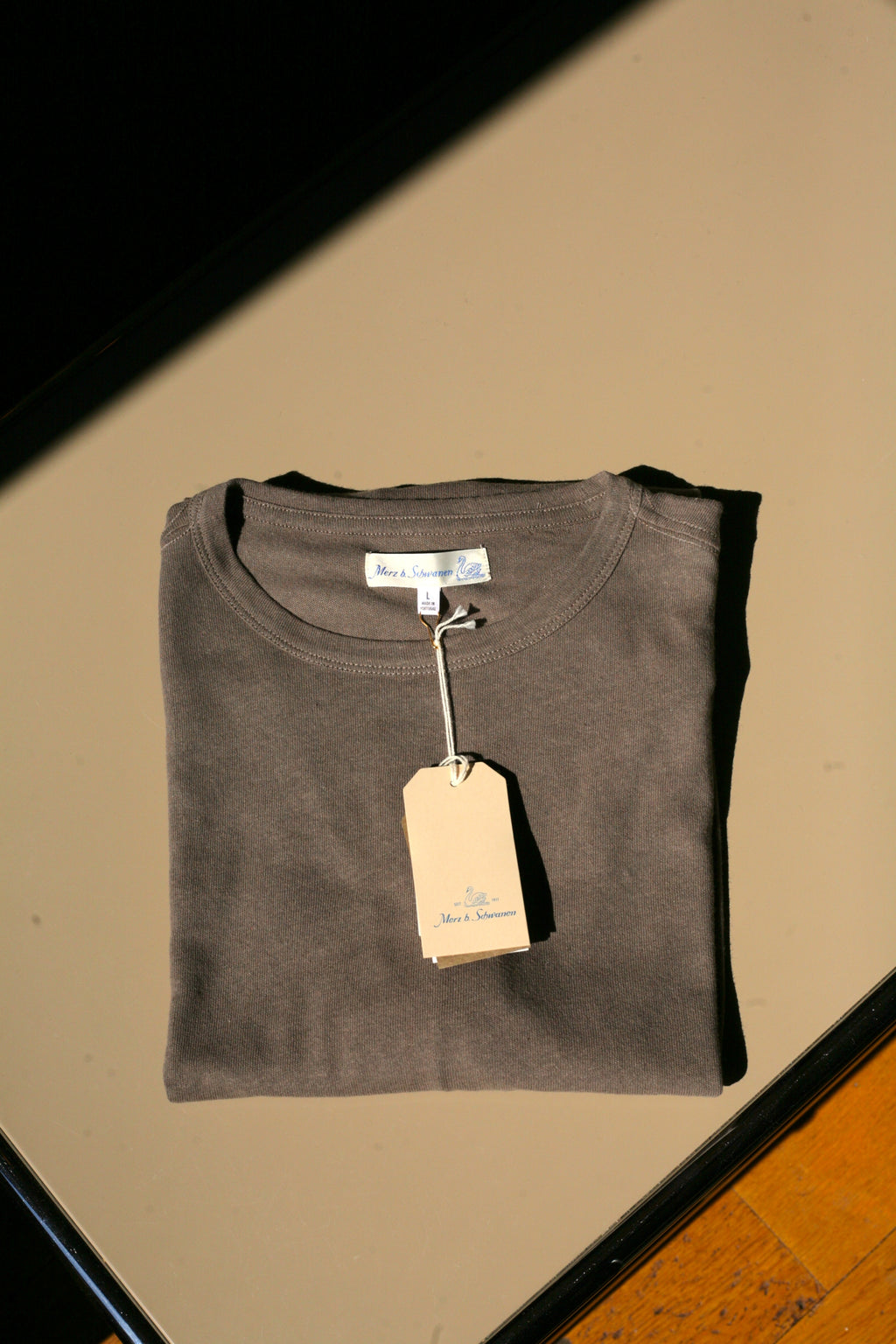 MERZ B. SCHWANEN - Linen & Organic Cotton T-Shirt 4oz Relaxed Fit in Faded Grain LINEN01 - Tempo