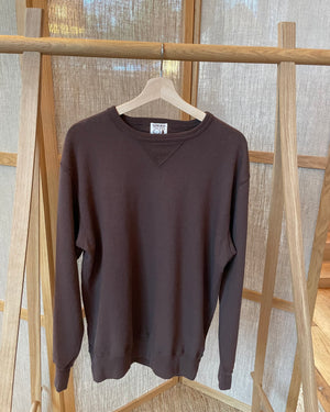 Japanese Organic Cotton Sweatshirt Hand-Dyed with Chestnut - Dark Kuri